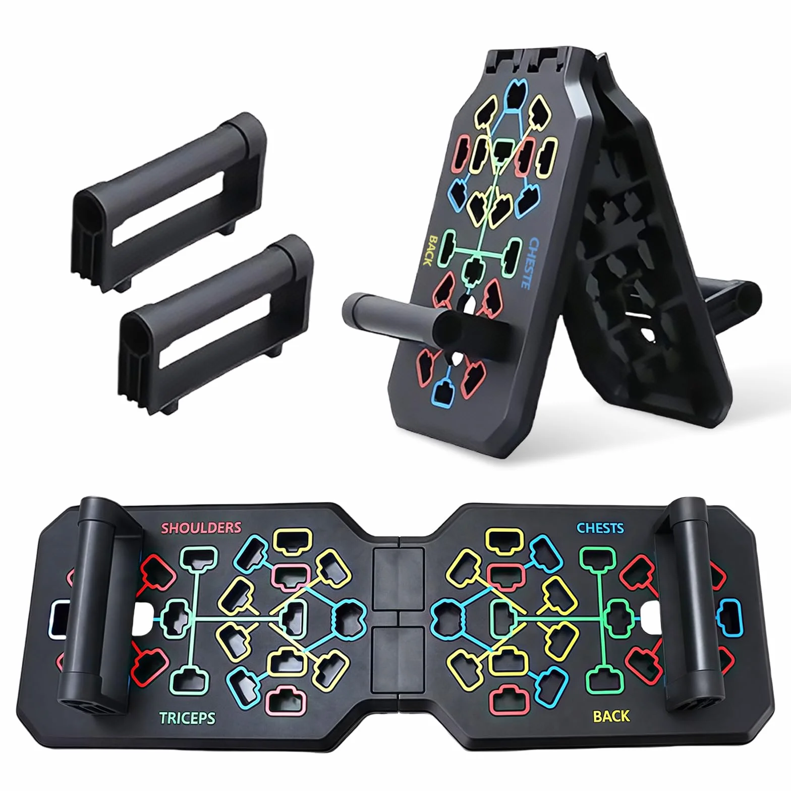 flintronic Push Up Bars, stojak pushup, trening siłowy - stojaki treningowe, amortyzowany uchwyt piankowy, antypoślizgowa solidna konstrukcja drążki push up dla mężczyzn i kobiet sprzęt do ćwiczeń na