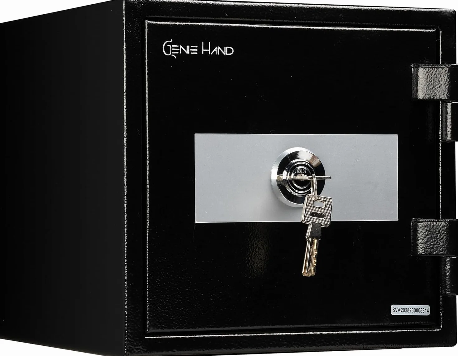 Genie Sejf Ognioodporny z Zamkiem Klasy B, Mały Sejf na Pieniądze ze Stali Nierdzewnej