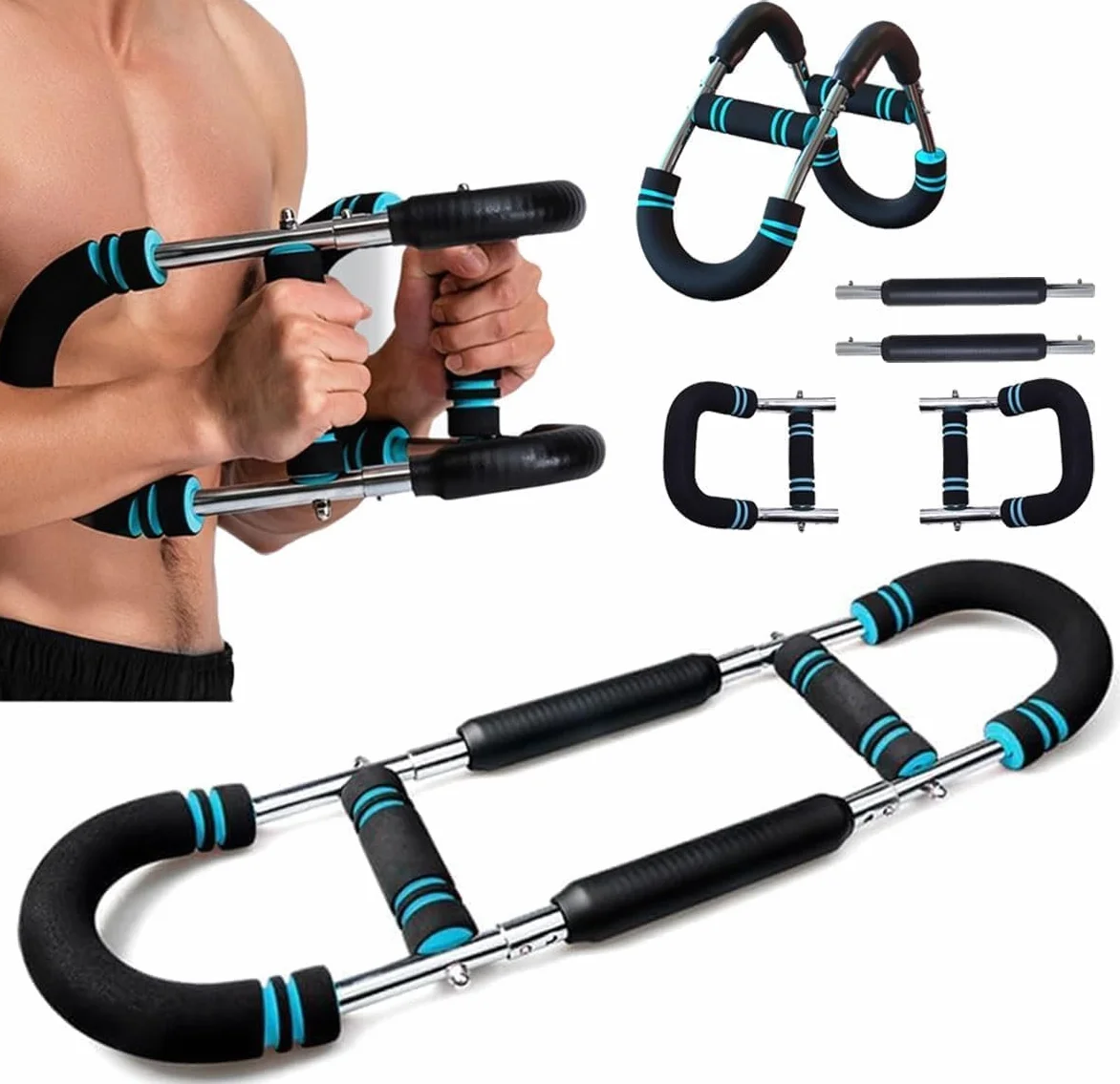Twister Arm Trainer, PowerTwist Arm Trainer, regulowany wzmacniacz przedramienia, sprzęt do ćwiczeń ramion, sprzęt do treningu klatki piersiowej, przenośny opór sprężynowy do sprzętu treningowego w