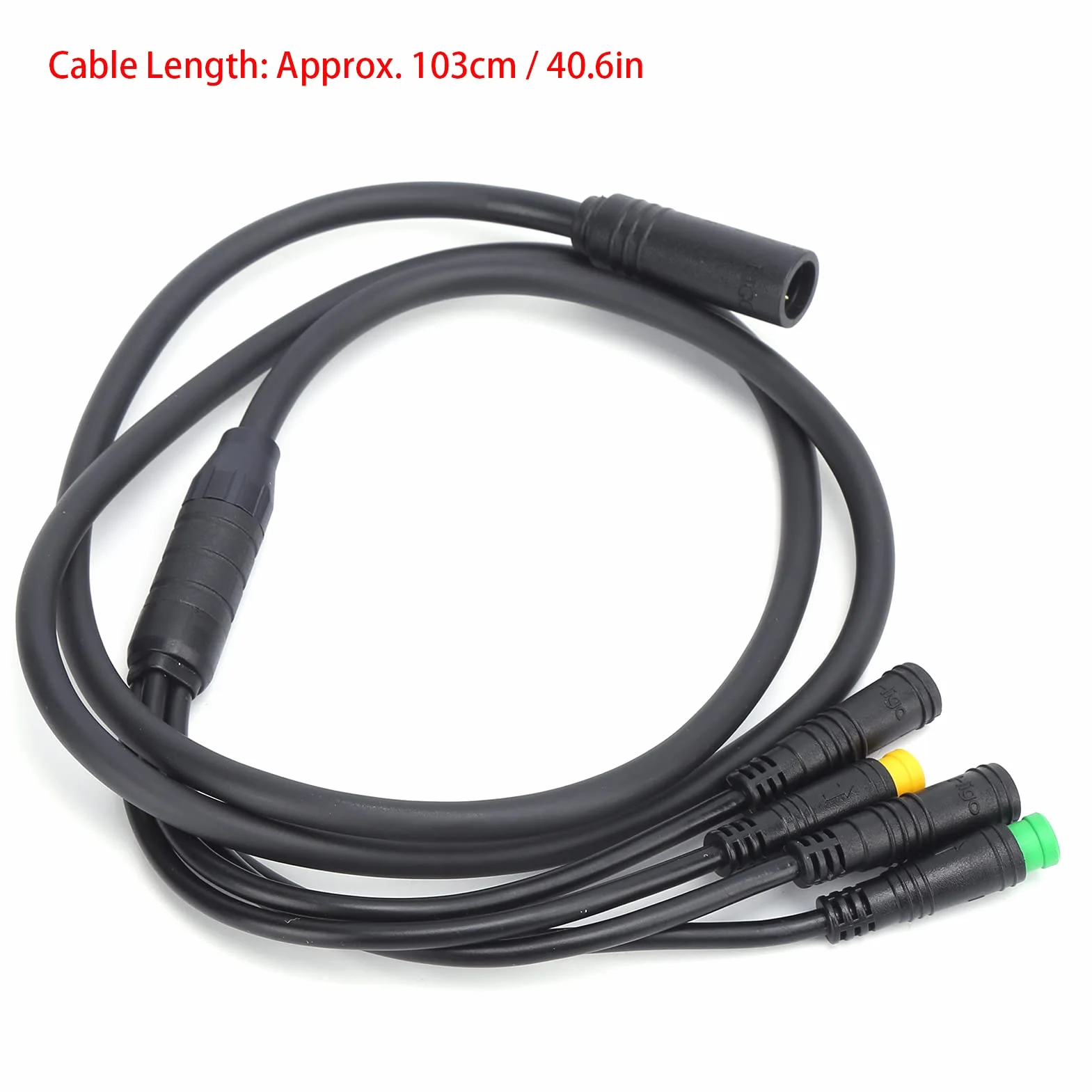 Kabel Rowerowy 1T4 dla BBS01/BBS02, Wodoodporny Przew¨®d z Nylonu, 103 cm, Kompatybilny z Wy?wietlaczem, Manetk? Gazu i D?wigni? Hamulca do Silnika Centralnego