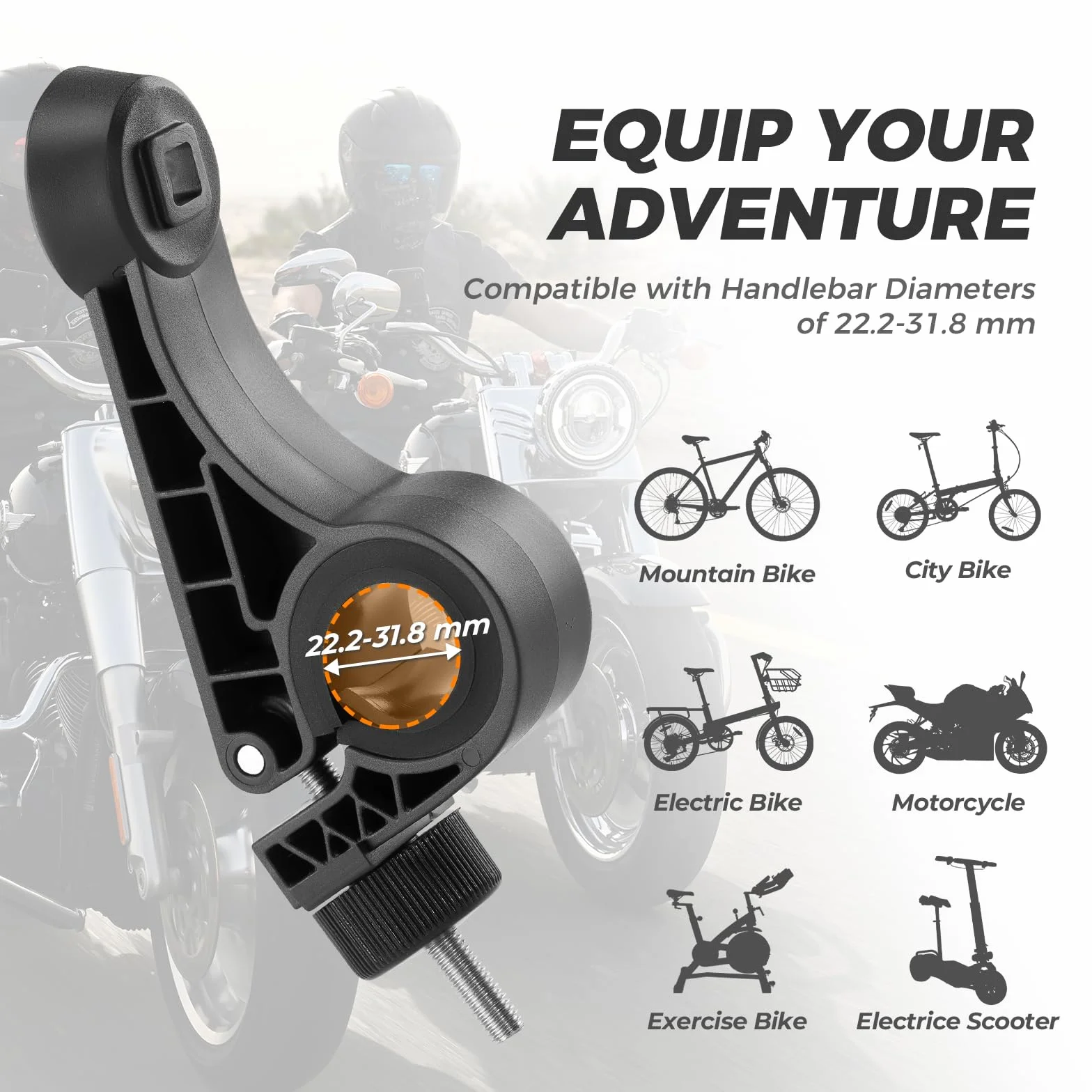 ROCKBROS Uchwyt na Telefon na Rower i Motocykl 1S 360° 4,5"-7,2"