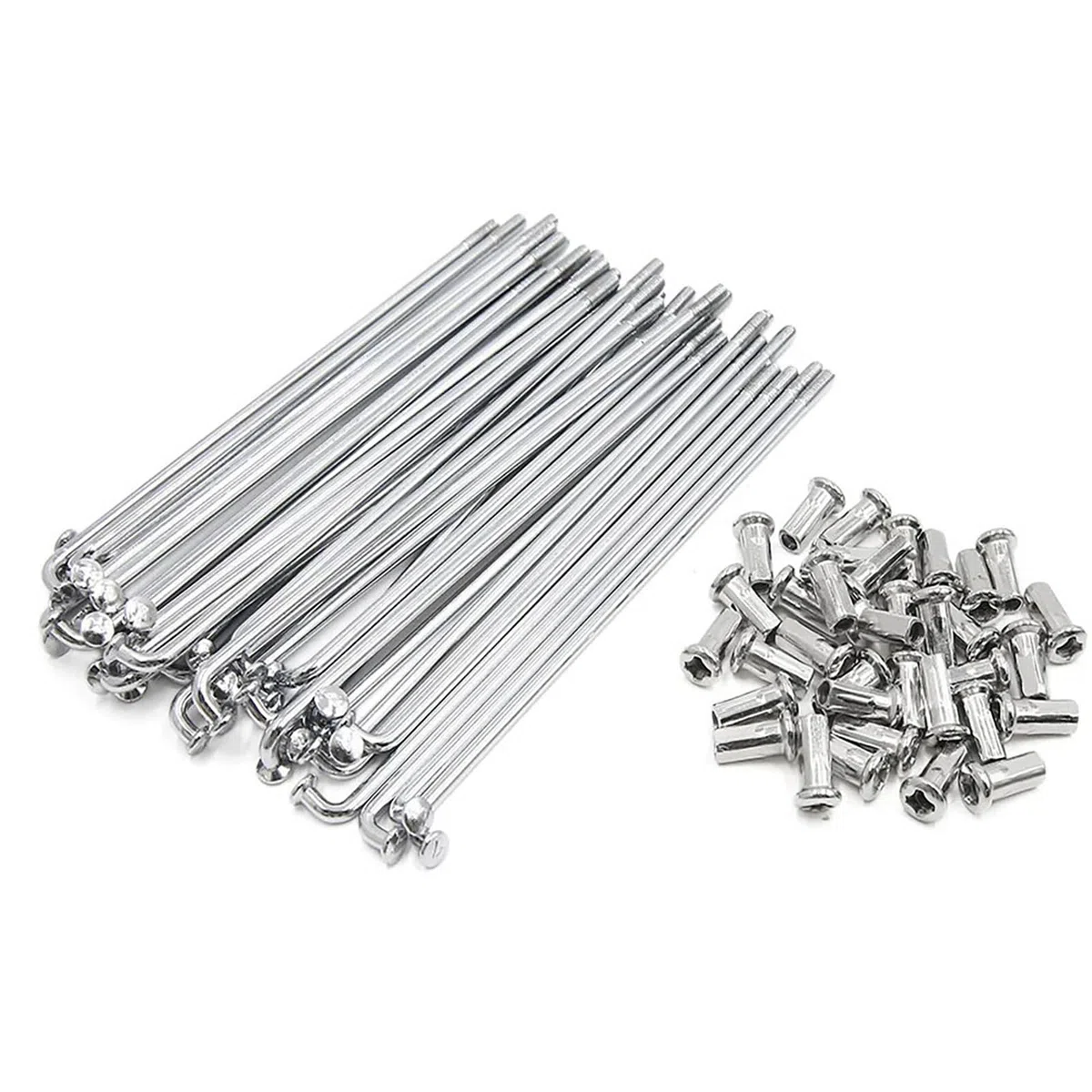 Szprychy do roweru elektrycznego 12 G, średnica 2,6 mm, 20/40 szt., srebrne koła motocyklowe, szprychy z sutkami, 45-306 mm, J Bend, szprycha rowerowa do roweru elektrycznego, trójkołowca,