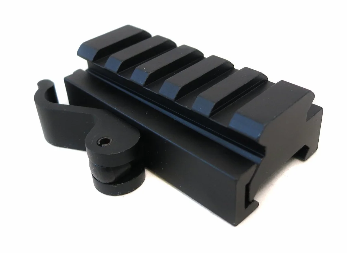 BigTron 5 Slot 0,5 x 2,5 cala Tactical Low Profile QD Riser – Quick Release Picatinny Rails pasuje do szyn 20 mm do czerwonych laserów, zakresu i optyki