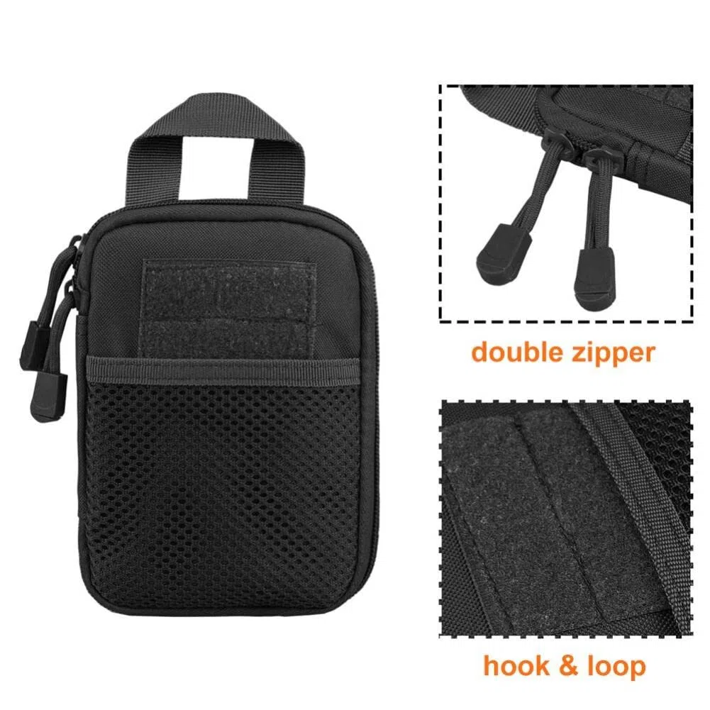 Mini Molle Edc kompaktowy organizer kieszonkowy torba wojskowa siatka narzędzia torba na akcesoria mała
