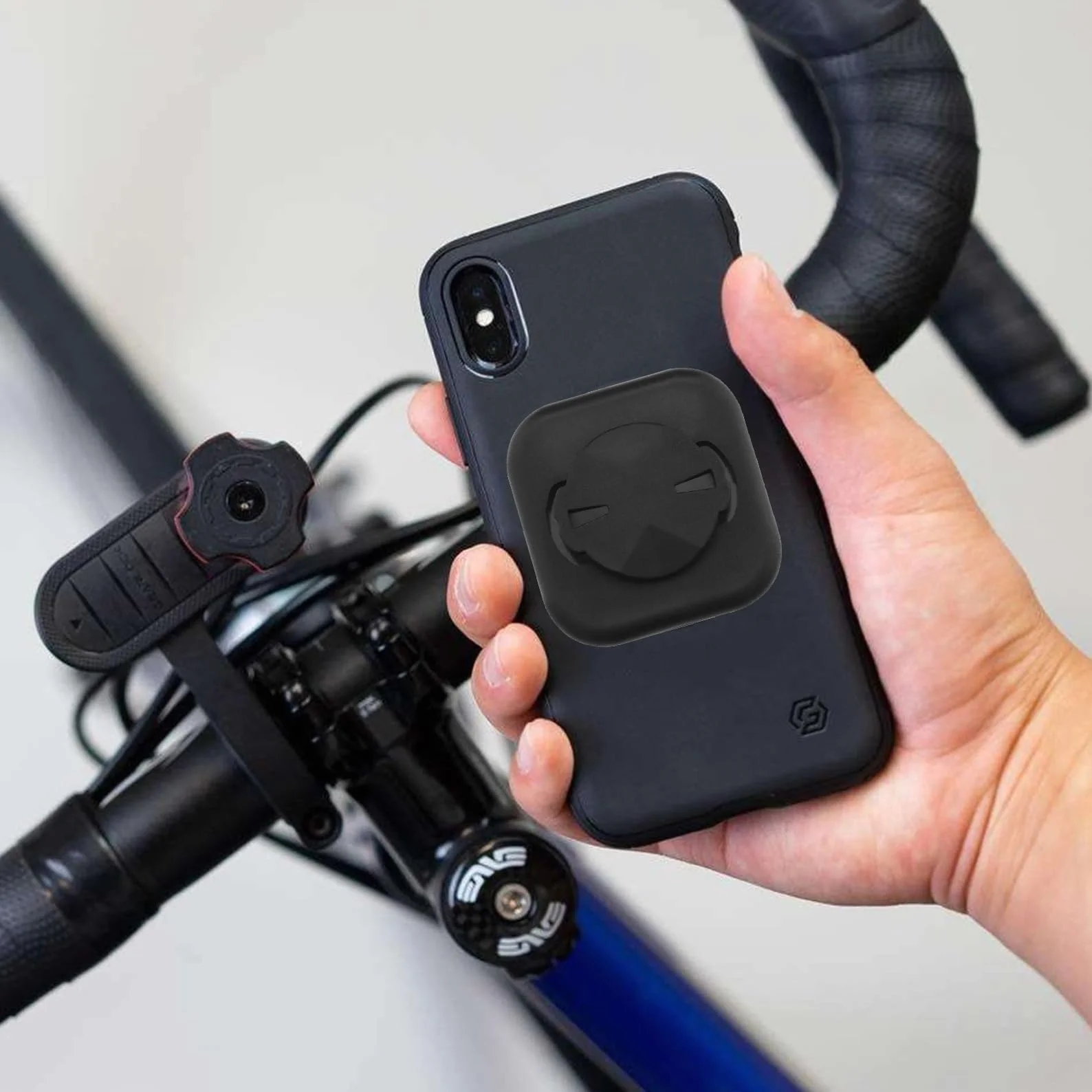 Uchwyt rowerowy na telefon do Garmin Edge kompatybilny adapter montażowy czarny