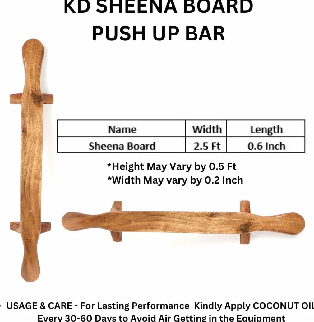 KD Willmax SHENA PUSH UP BAR FITNESS INDIAN CLUB MEEL KARLA KATAI FITNESS TRWAŁY DREWNIANY SPRZĘT - 2,5 m