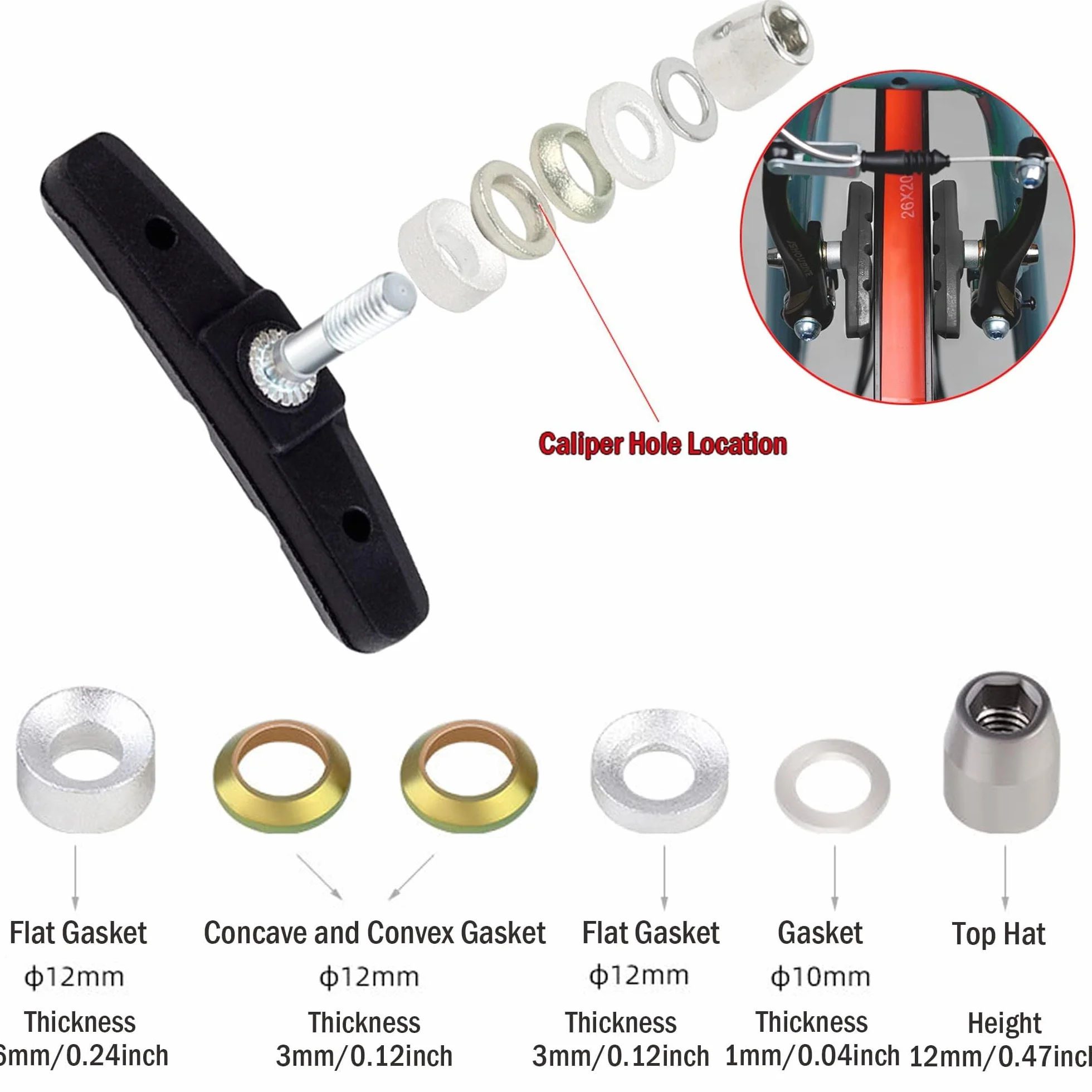 Klocki hamulcowe Oture 70 mm gumowe ciche V-Brake do Shimano Tektro rowerów