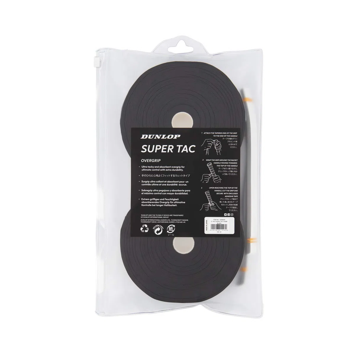 Dunlop Super Tac Owijka Tenisowa Czarna 30 Sztuk