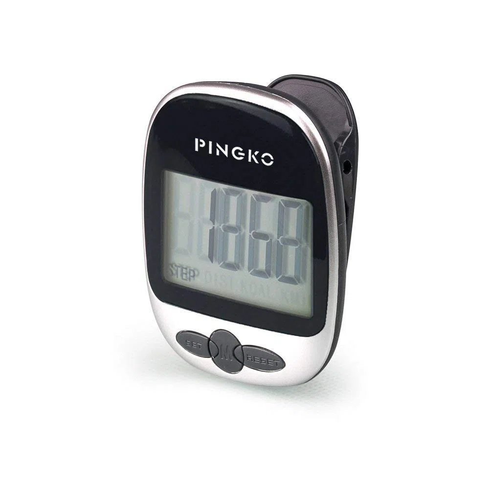 PINGKO Krokomierz do chodzenia dokładnie śledź kroki przenośny krokomierz sportowy krok/odległość/kalorie/licznik fitness tracker, licznik kalorii