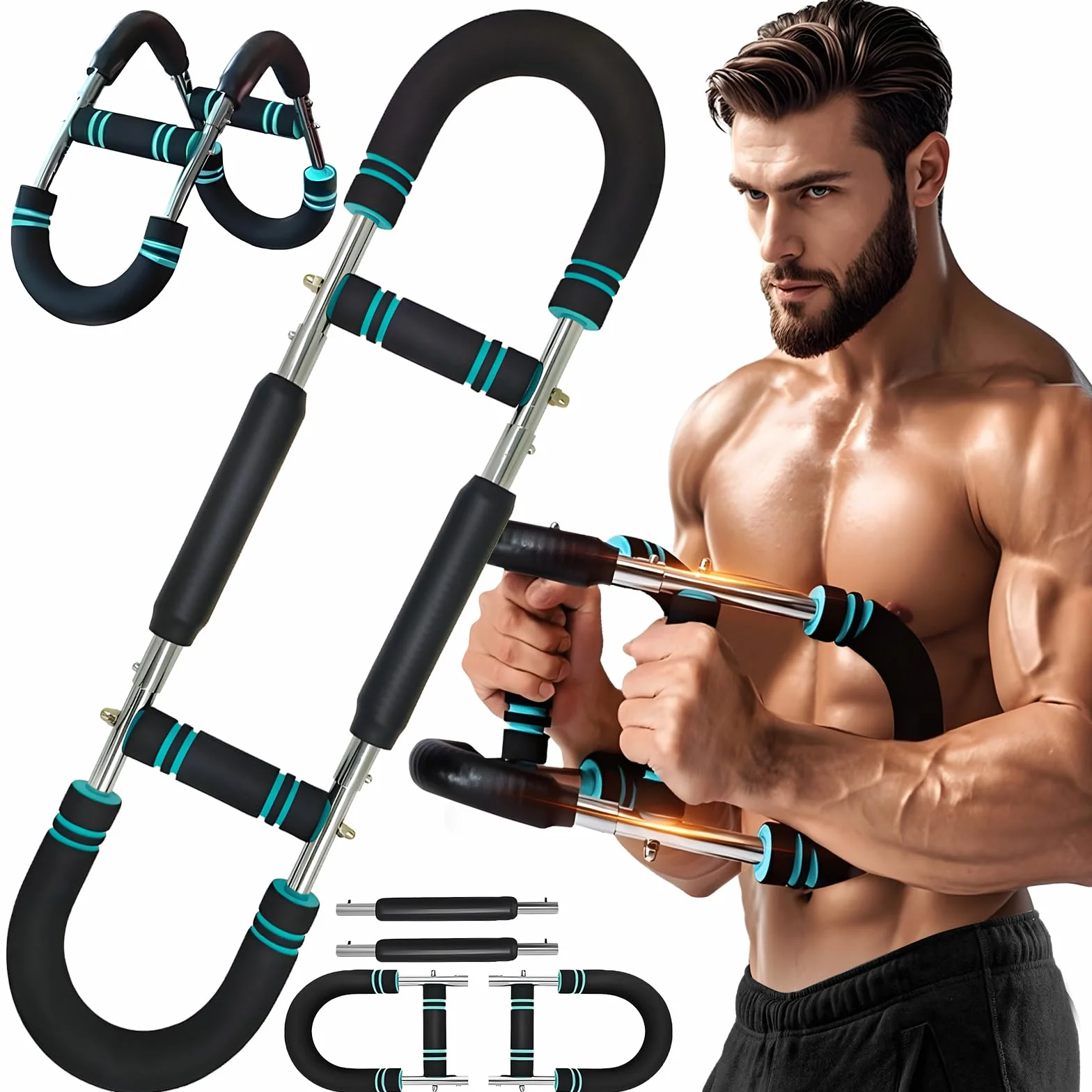 Twister Arm Trainer, regulowany ekspander klatki piersiowej, ćwiczenie klatki piersiowej dla mężczyzn, sprzęt fitness do treningu mięśni ramion, przenośny sprzęt do fitnessu w domu