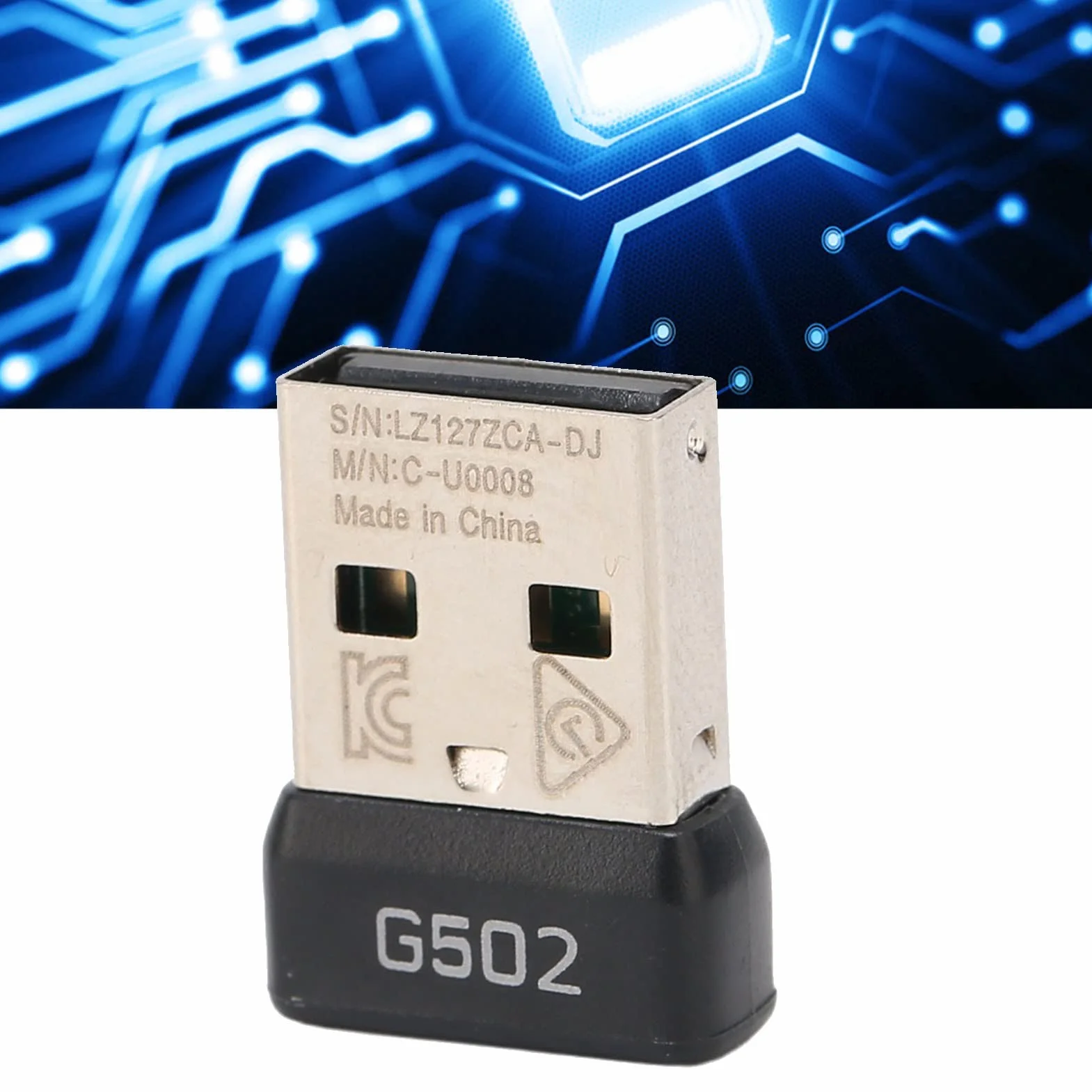 Zamiennik Adaptera Odbiornika Myszy USB do Myszy Bezprzewodowej G502 Lightspeed, Stabilny sygnał Bezprzewodowy 2,4 GHz, Mały Przenośny Odbiornik USB Adapter Myszy do Gier