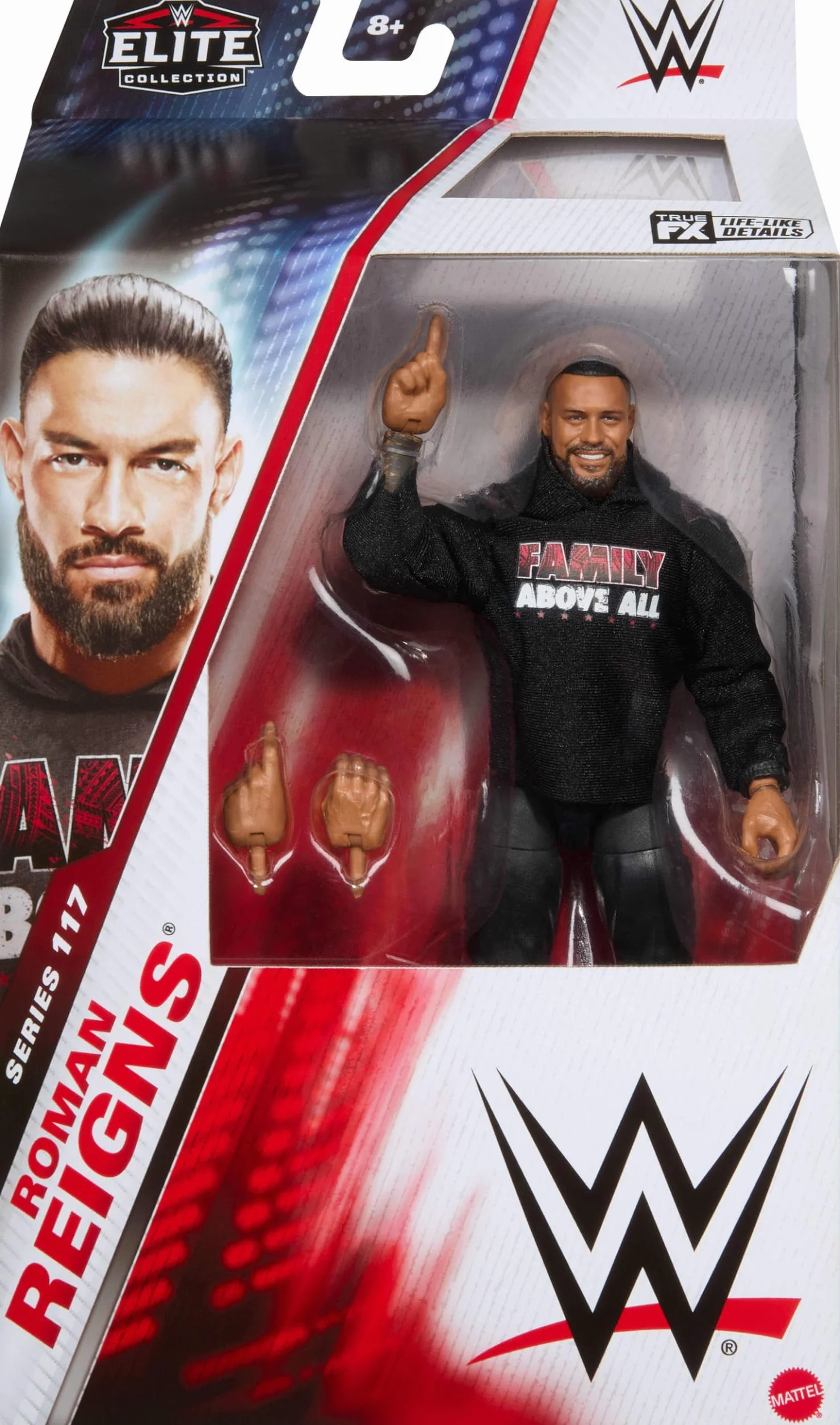 Mattel WWE Elite figurka kolekcjonerska Roman Reigns seria #117 15 cm 25 punktów artykulacji