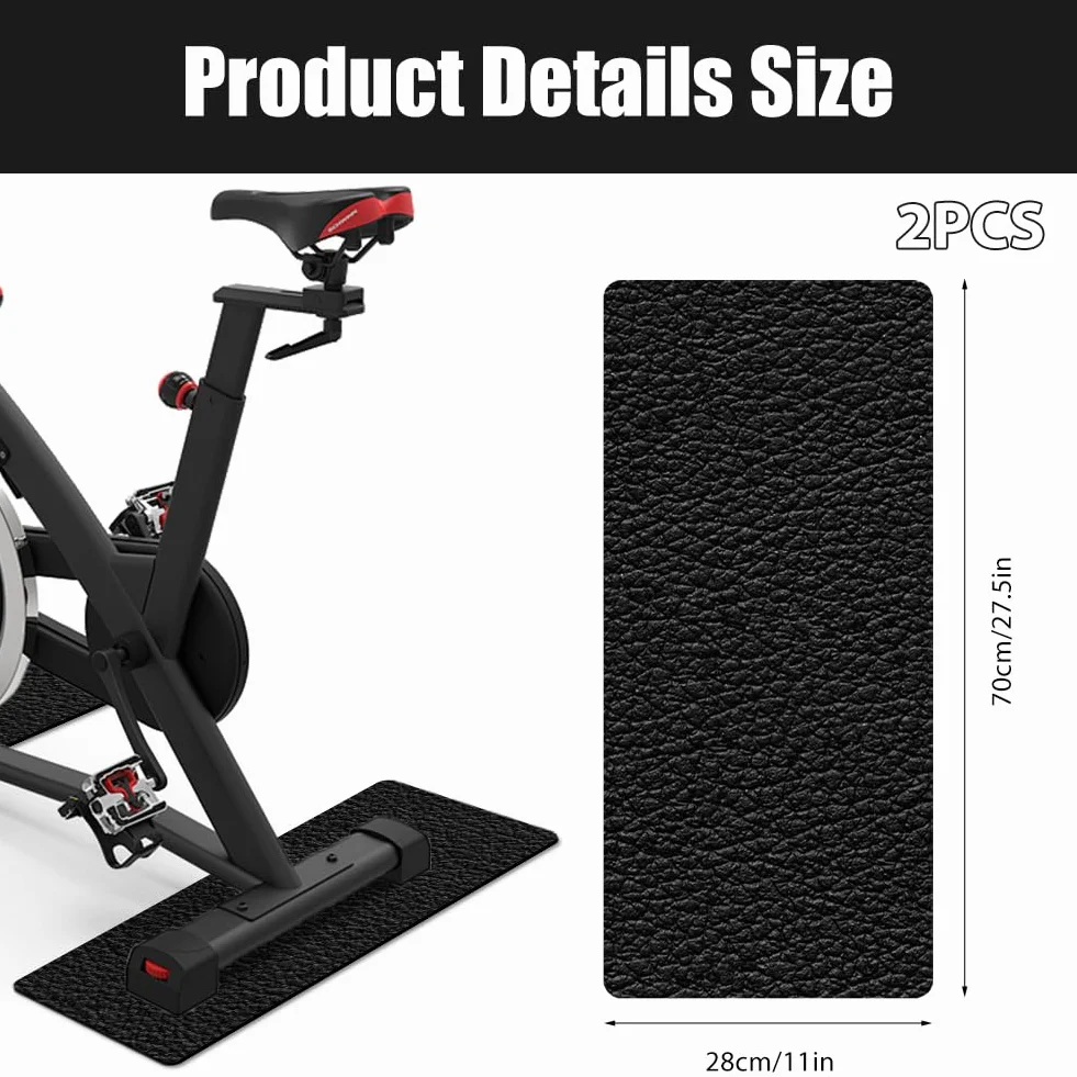 Mata ochronna na podłogę do sprzętu fitness 2-częściowy zestaw 70x28x0,6 cm antypoślizgowa amortyzująca PVC