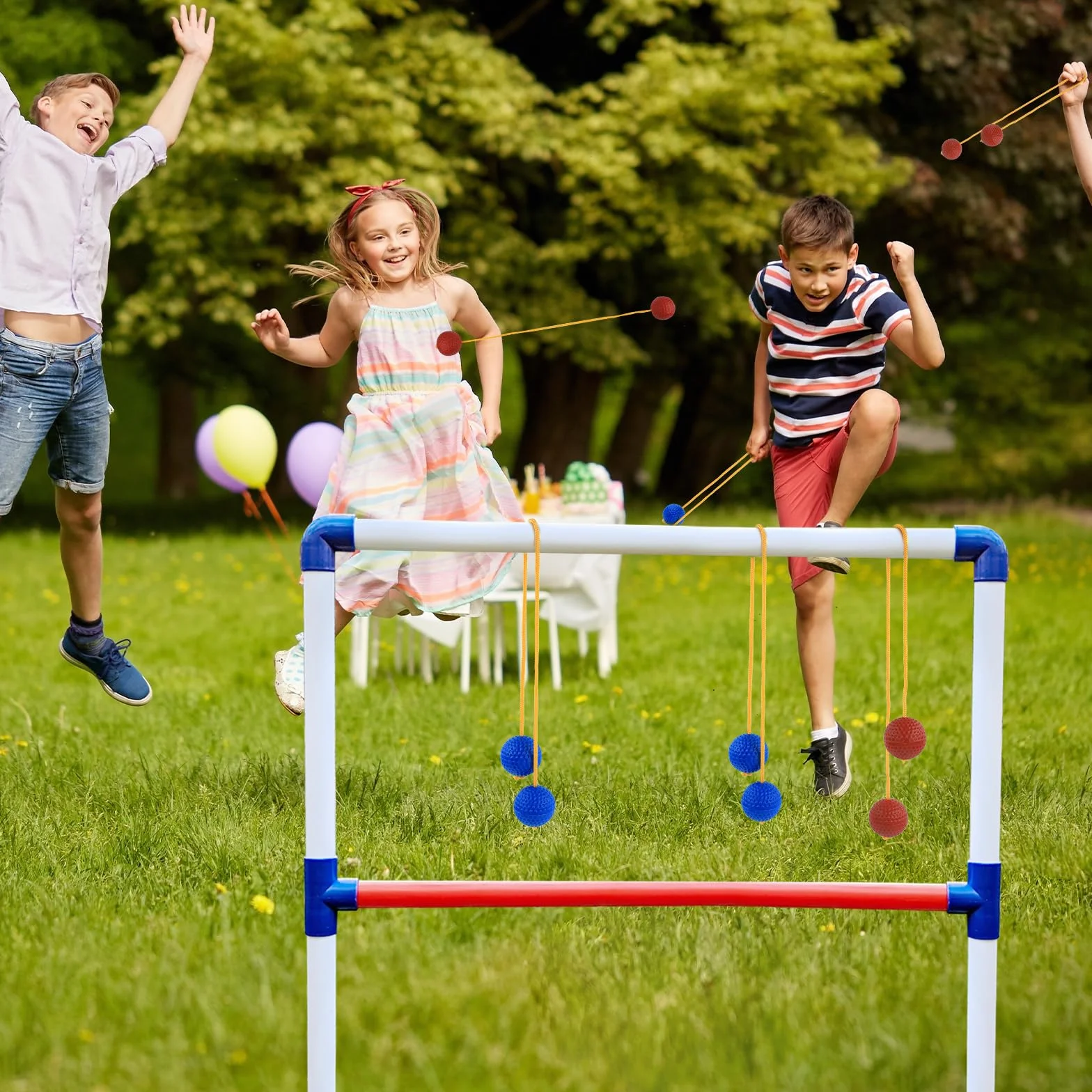 6 Paczek Wymiana Pilek Drabinkowych, Gra Ladder Ball Toss Ladderball Rzucanie Pilek Drabinka w Stylu Turniejowym Pilki Golfowe Akcesoria do Gier Sportowych Toss Match (Czerwony i Niebieski)
