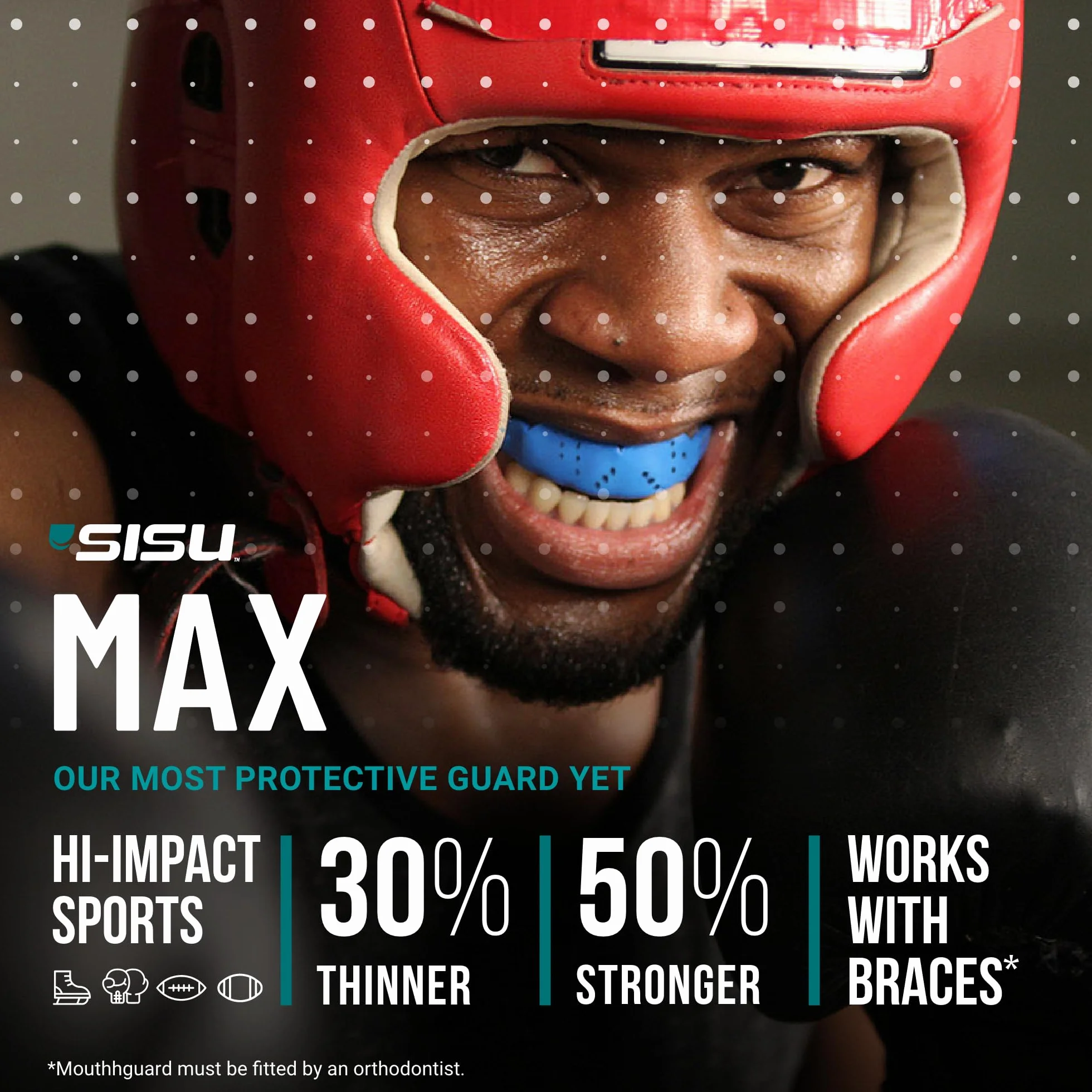 SISU MAX ochraniacz na zęby 2,4 mm gorący róż