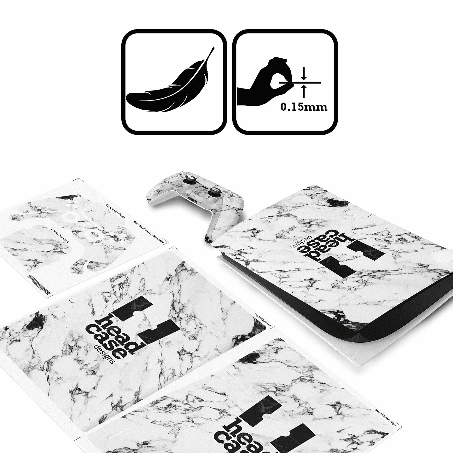 Head Case Designs Oficjalnie Licencjonowany AC Milan Czerwone i Czarne Sztuka Naklejka Winylu Skóry Naklejka Pokrywa Kompatybilny z Sony PlayStation 5 PS5 DualSense Controller
