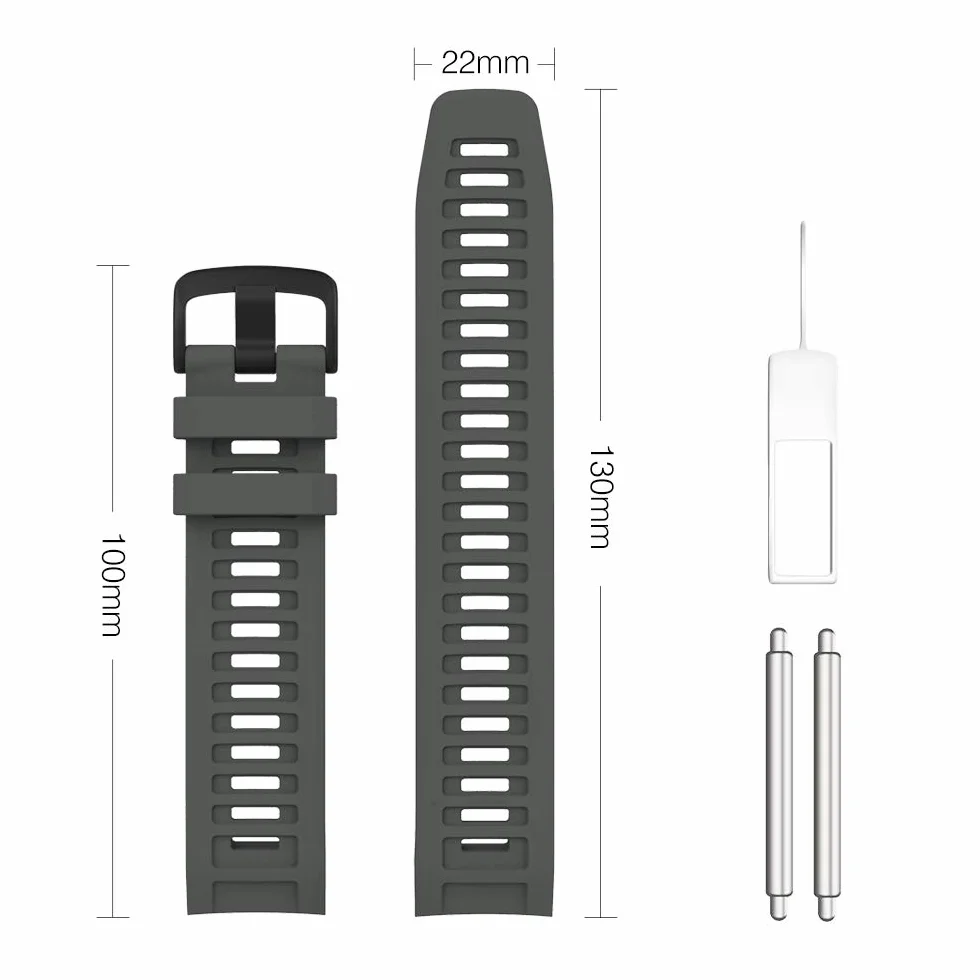 MoKo Strap Compatible with Garmin Instinct/Instinct Solar/Tactical/Instinct 2 GPS Smartwatch, 22mm Soft Silicone Sport Replacement Watch Band Wristband