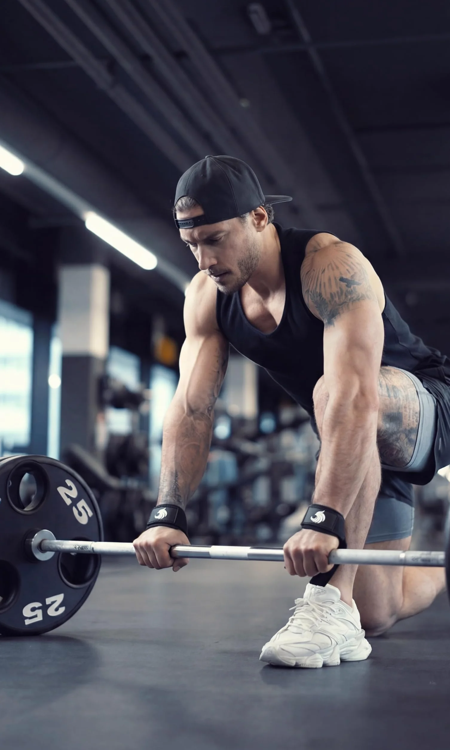Fitgriff® Paski do podciągania (wyściełane) do treningu siłowego, kulturystyki, fitnessu, martwego ciągu, dla kobiet i mężczyzn (Silicone Grip)