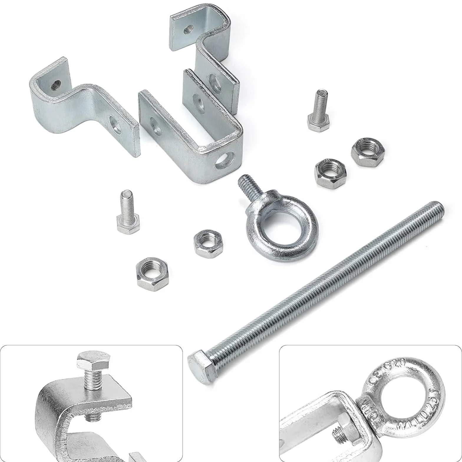 I Beam wieszak ze stali stalowy wspornik szerokość regulowana 6,5-22 cm obciążenie 204 kg