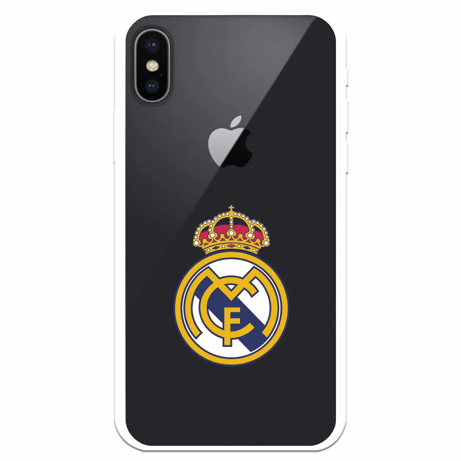 Real Madryt Oficjalnie Licencjonowane Elastyczne Silikonowe Etui Ochronne iPhone X XS