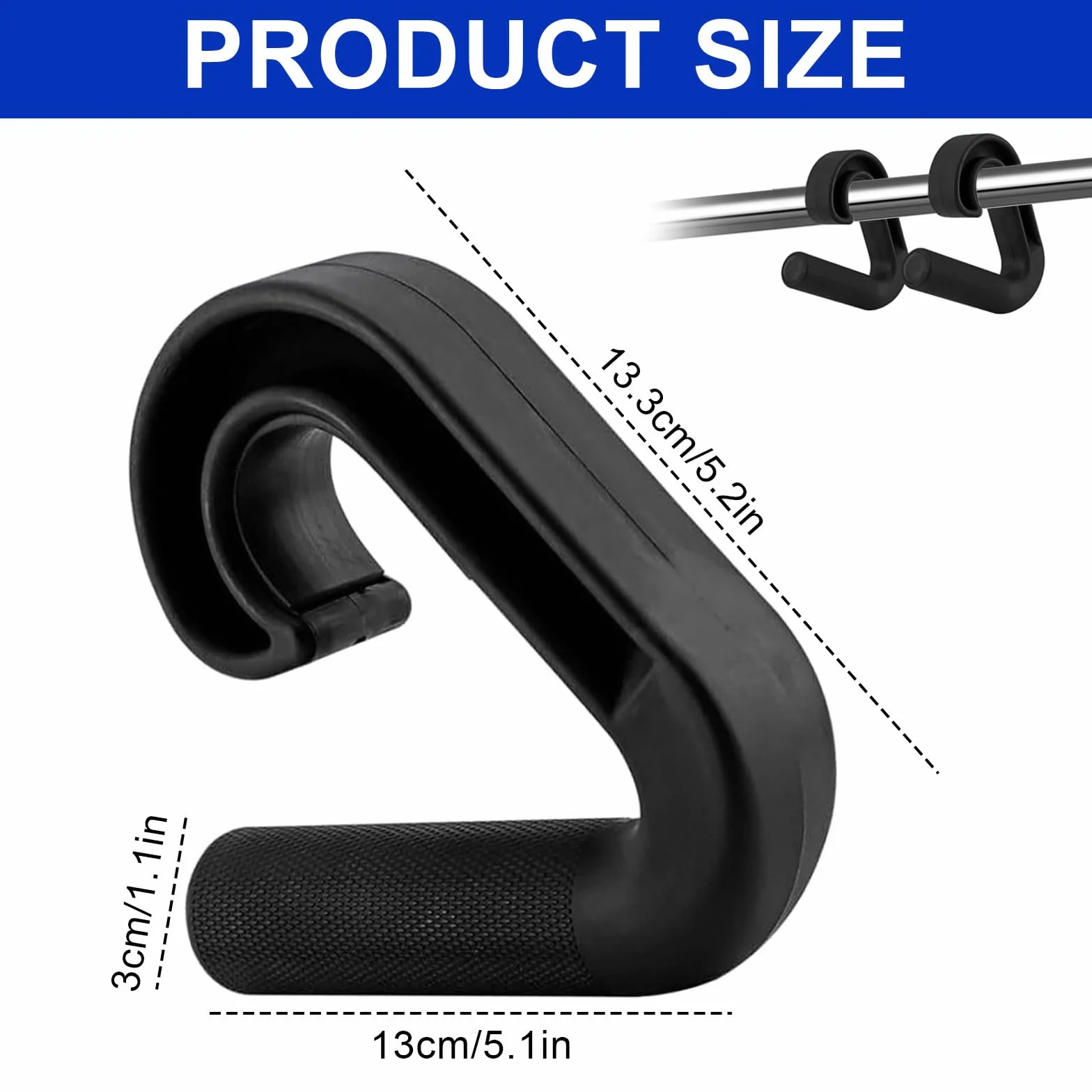 Double D Fitness uchwyty, 2 sztuki haków 90 stopni, uchwyty do taśm fitness, uchwyty do podciągania, sztangi do podciągania, treningu pleców, długich hantli, nasadki do wyciągania kabli