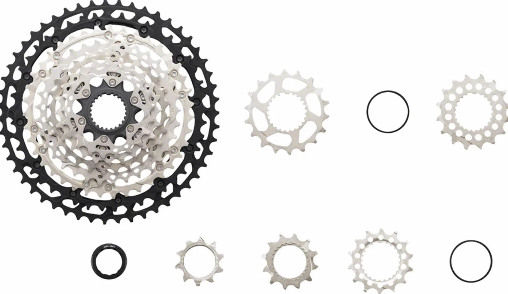 SHIMANO XT CS-M8100 kaseta - 12-biegowa, srebrna/czarna, Mirco Spline