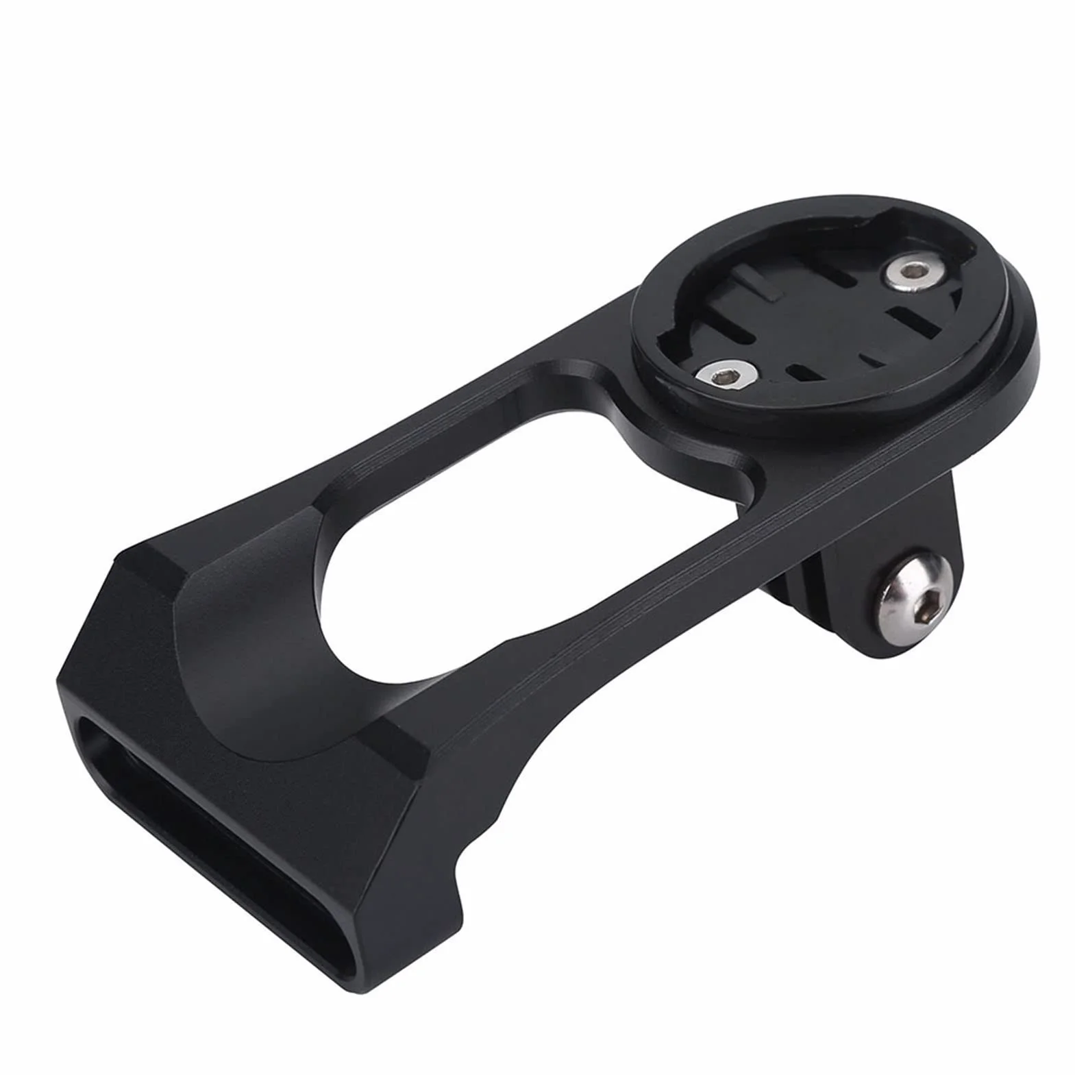 Przedłużacz roweru, uchwyt rowerowy na komputer rowerowy ze stopu aluminium rower rozsuwany uchwyt (czarny)
