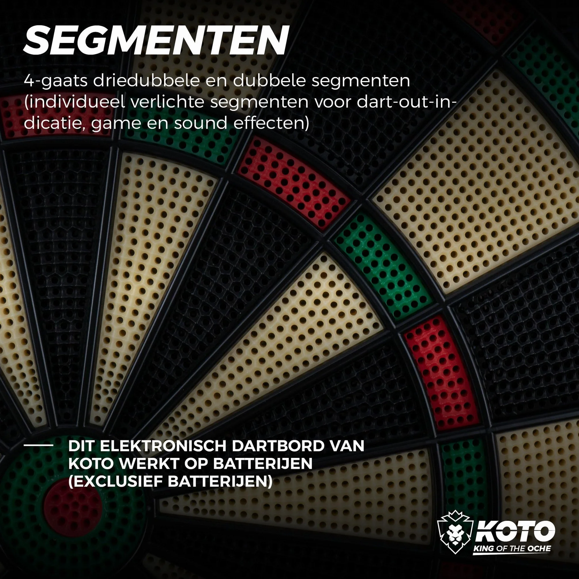 KOTO – Elektroniczna Tarcza Dart Classique Soft (39x1,5x43,3 cm), 6 Soft Dart, 32 Gry, 590 Wariantów, Dla Dzieci i Dorosłych