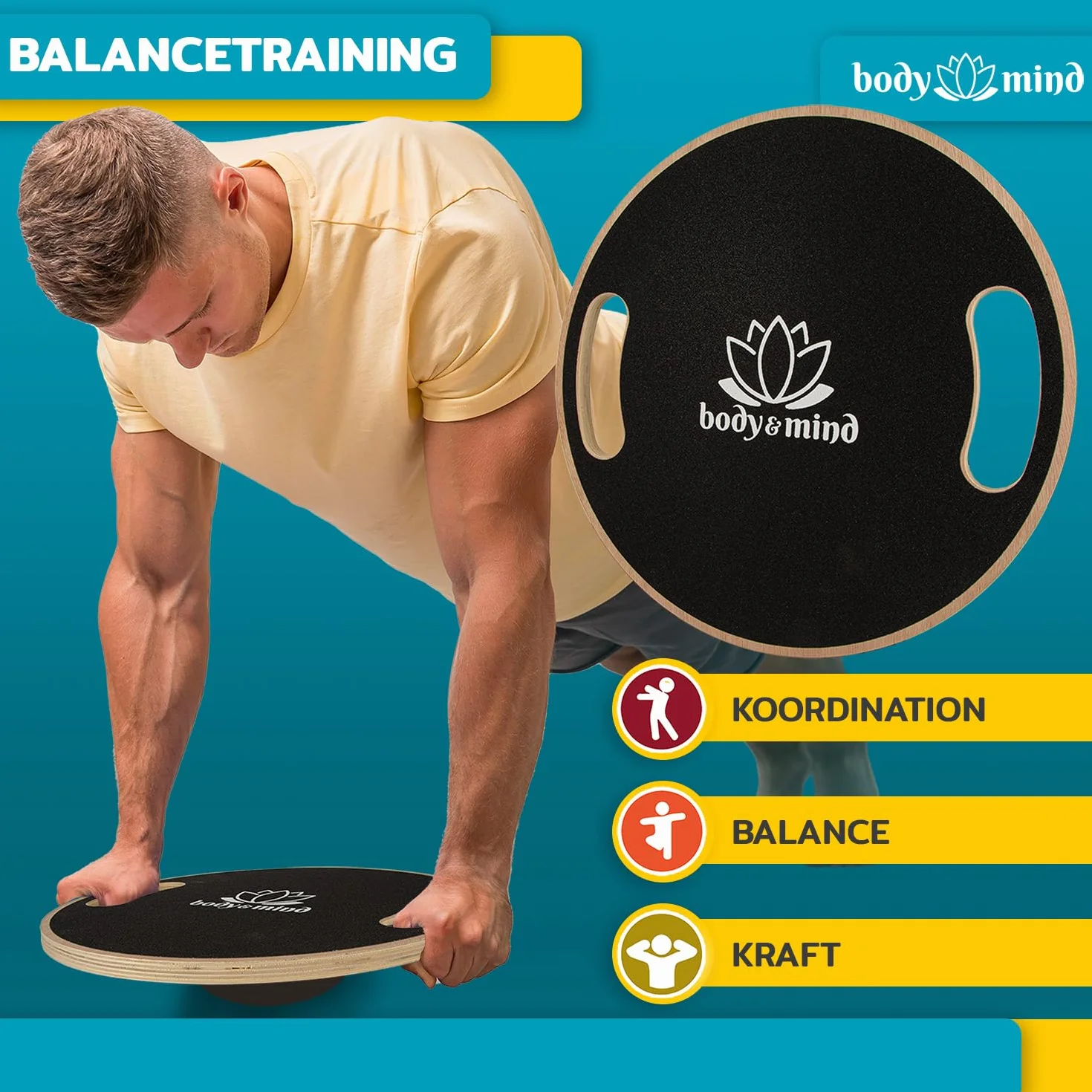 Balance-Board Deluxe chybotliwa deska do fizjoterapii i treningu żyroskopowego