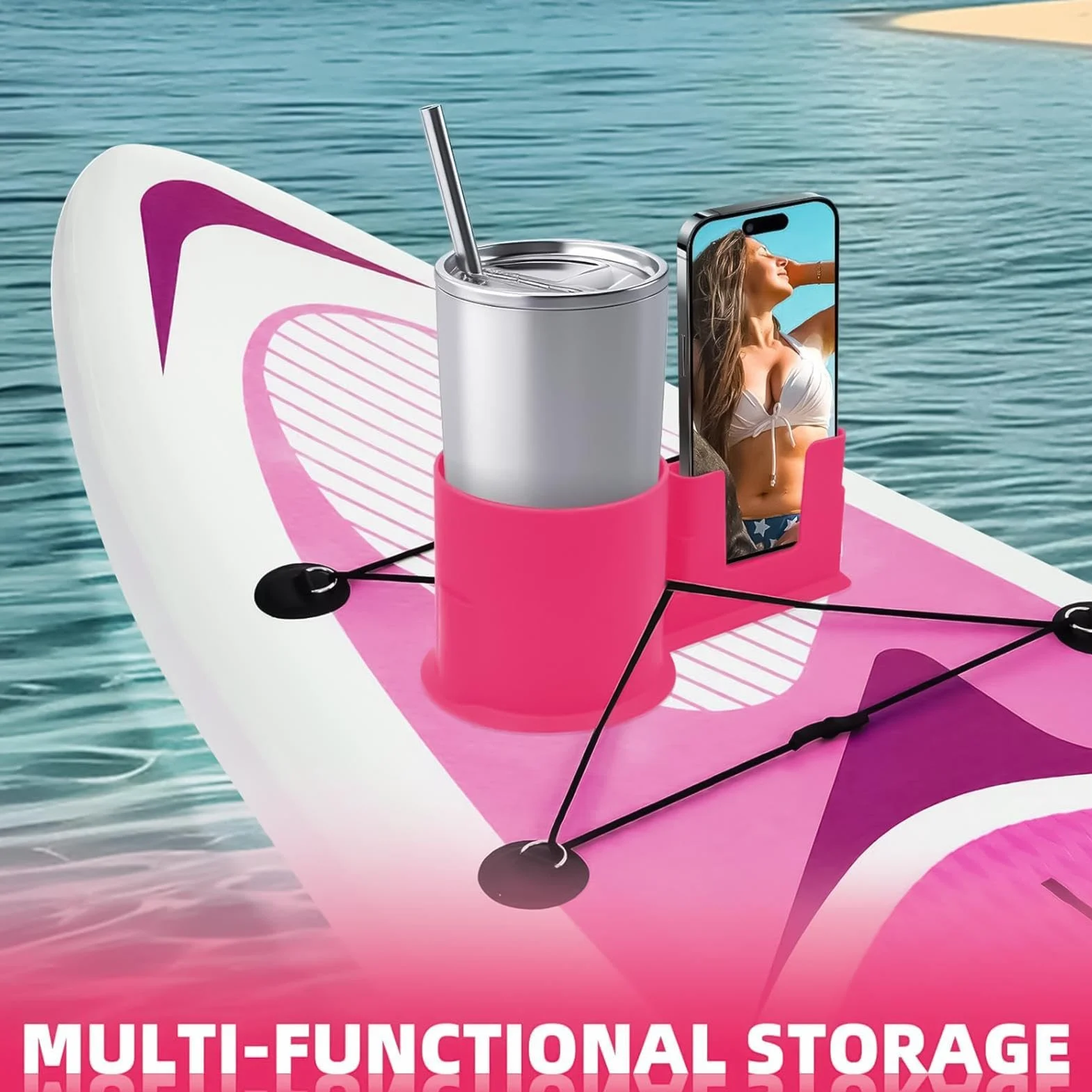 Uchwyt na kubek do łodzi, obrotowy system mocowania 360, uniwersalny zestaw kołyski na telefon, ABS Marine Clamp Design, deska do wiosłowania, zestaw uchwytów na akcesoria kajakowe, wędkarstwo żaglowe