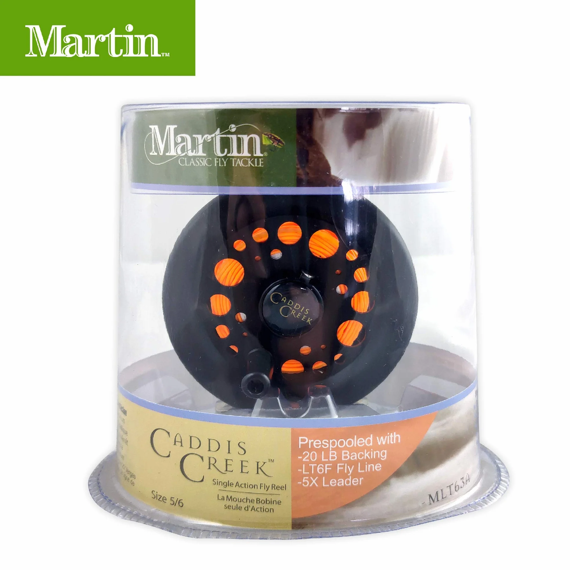 Martin Caddis Creek kołowrotek wędkarski, wzmocniona aluminiowa szpula z zatrzaskiem