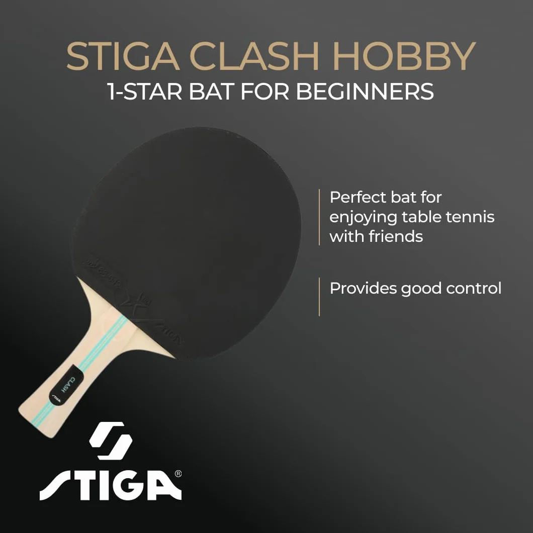 STIGA Hobby Clash Kij do tenisa stołowego, czarny/czerwony