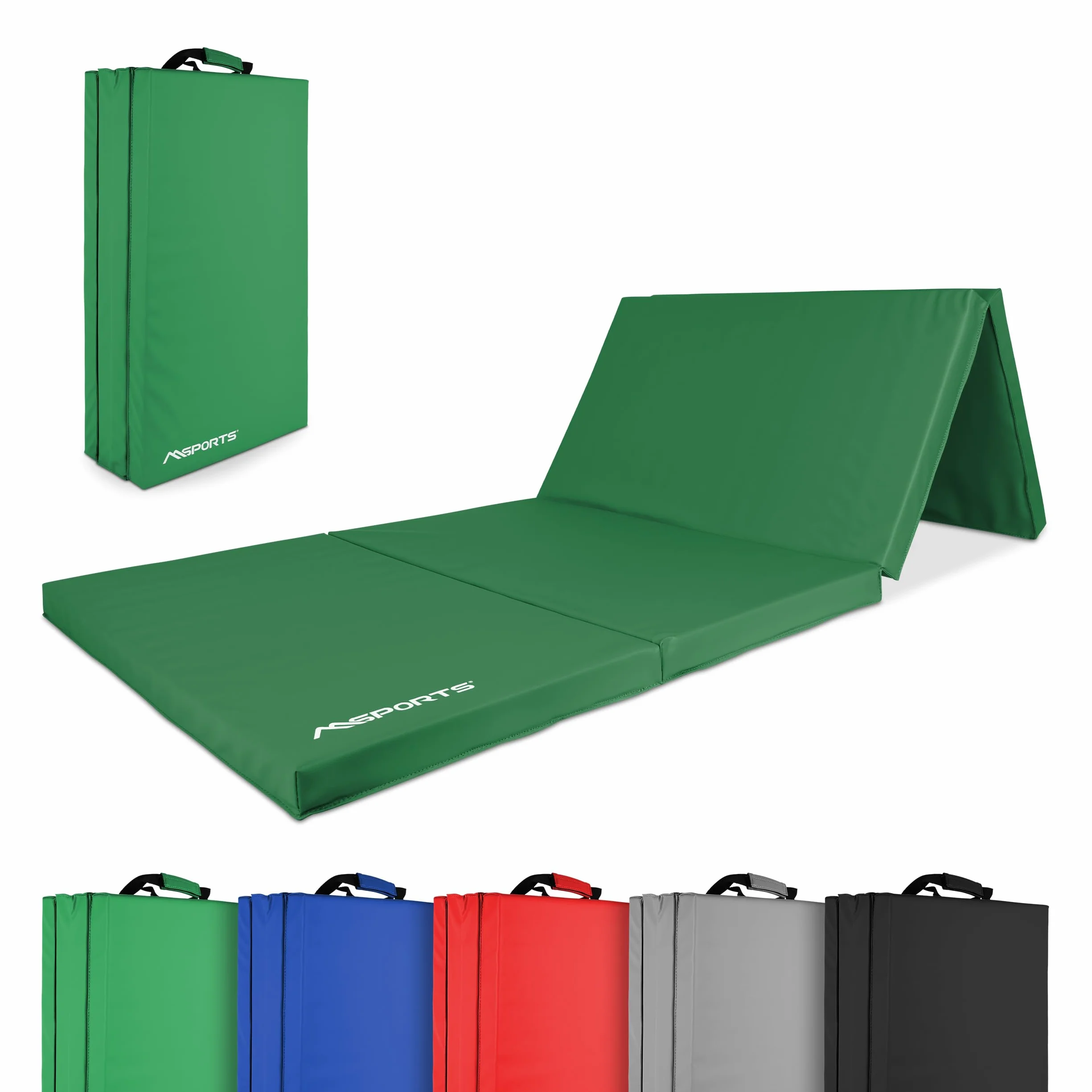 MSPORTS Mata gimnastyczna Premium składana mata miękka podłoga 190 x 80 x 5 cm mata gimnastyczna mata sportowa do domu dzieci i dorosłych