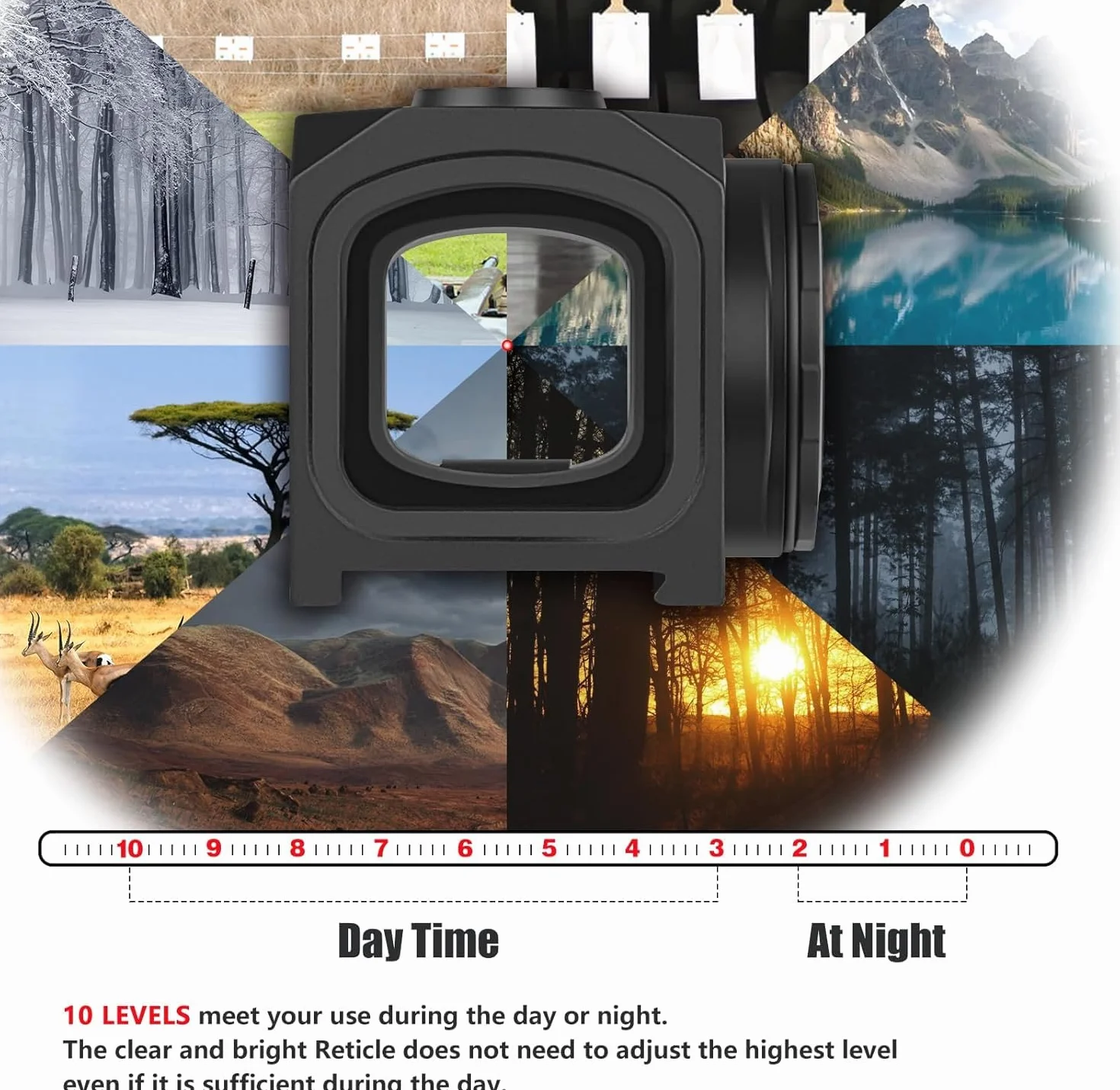 SPINA OPTICS HitFactor-03 Red dot shake awake 3 MOA Celownik kolimatorowy, Refleksyjny celownik Red dot do pistoletu z płytkami adapterowymi do Glok MOS i RMR