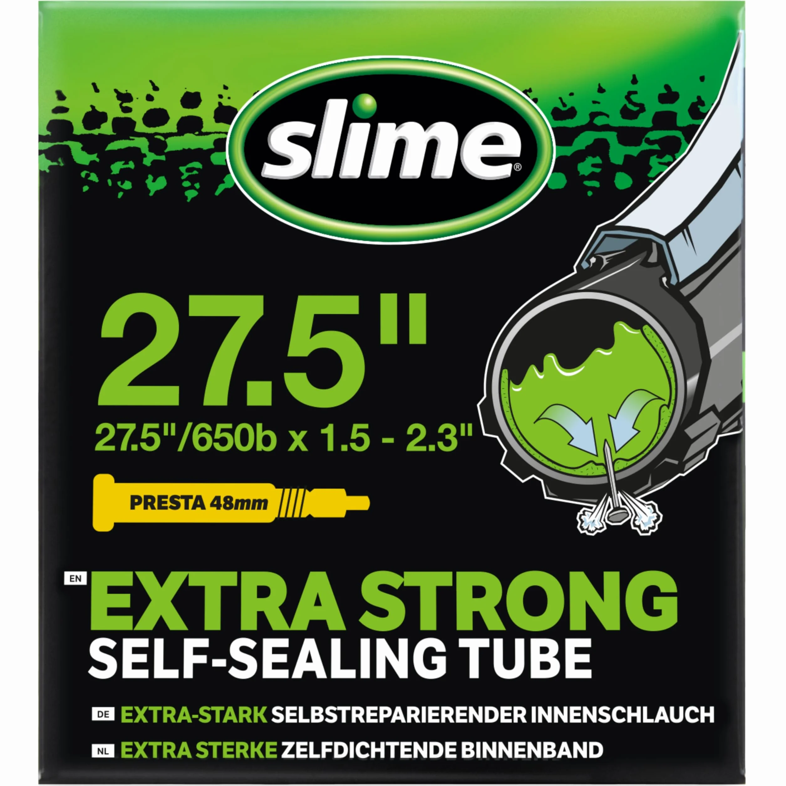 Samouszczelniająca rura wewnętrzna 27,5x1,90-2,125 Presta