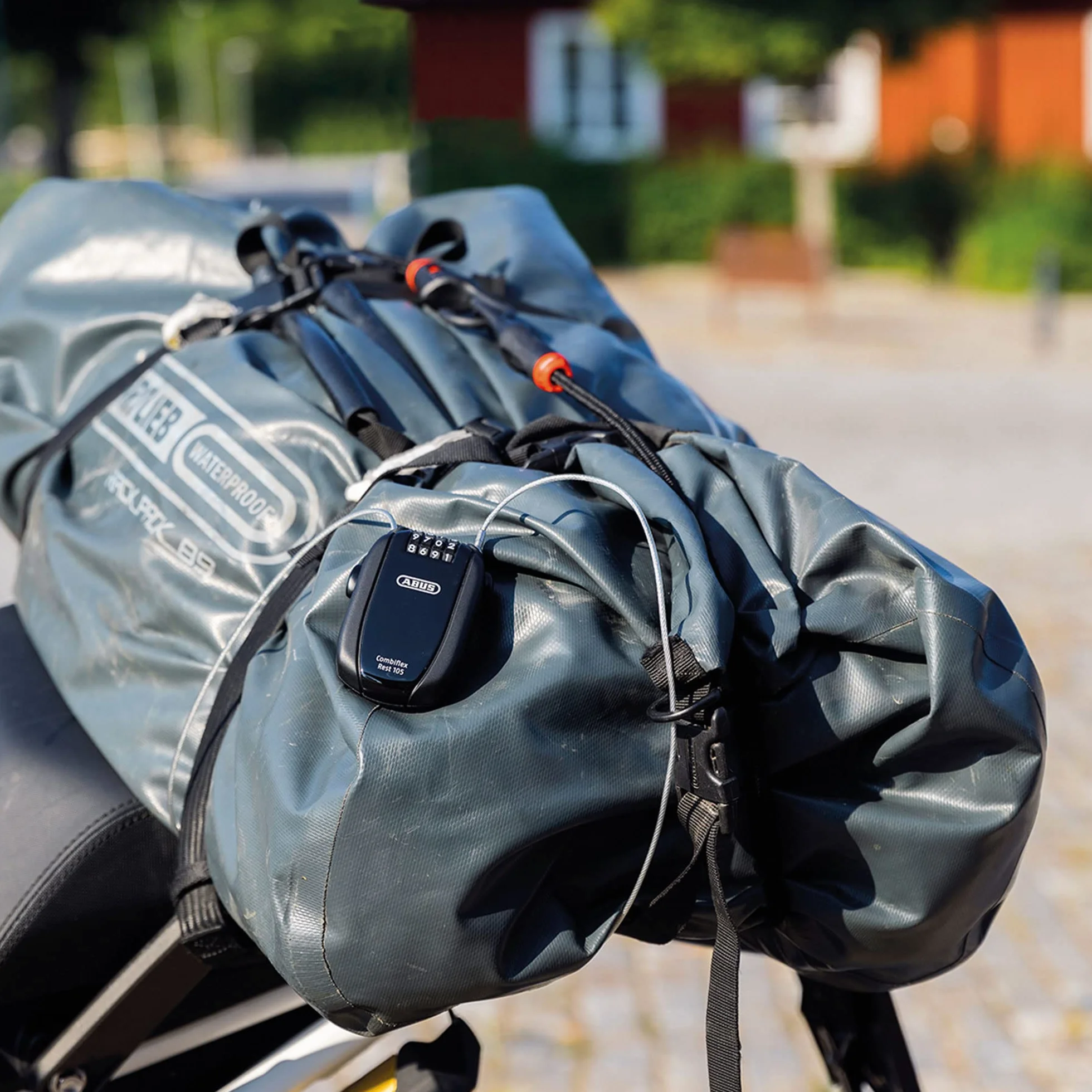 ABUS Zapięcie linkowe Combiflex - zamek do zabezpieczenia nart, kasku, wózka i bagażu - Trip 65 - długość 65 cm - grubość 3 mm - z kodem numerycznym - żółty