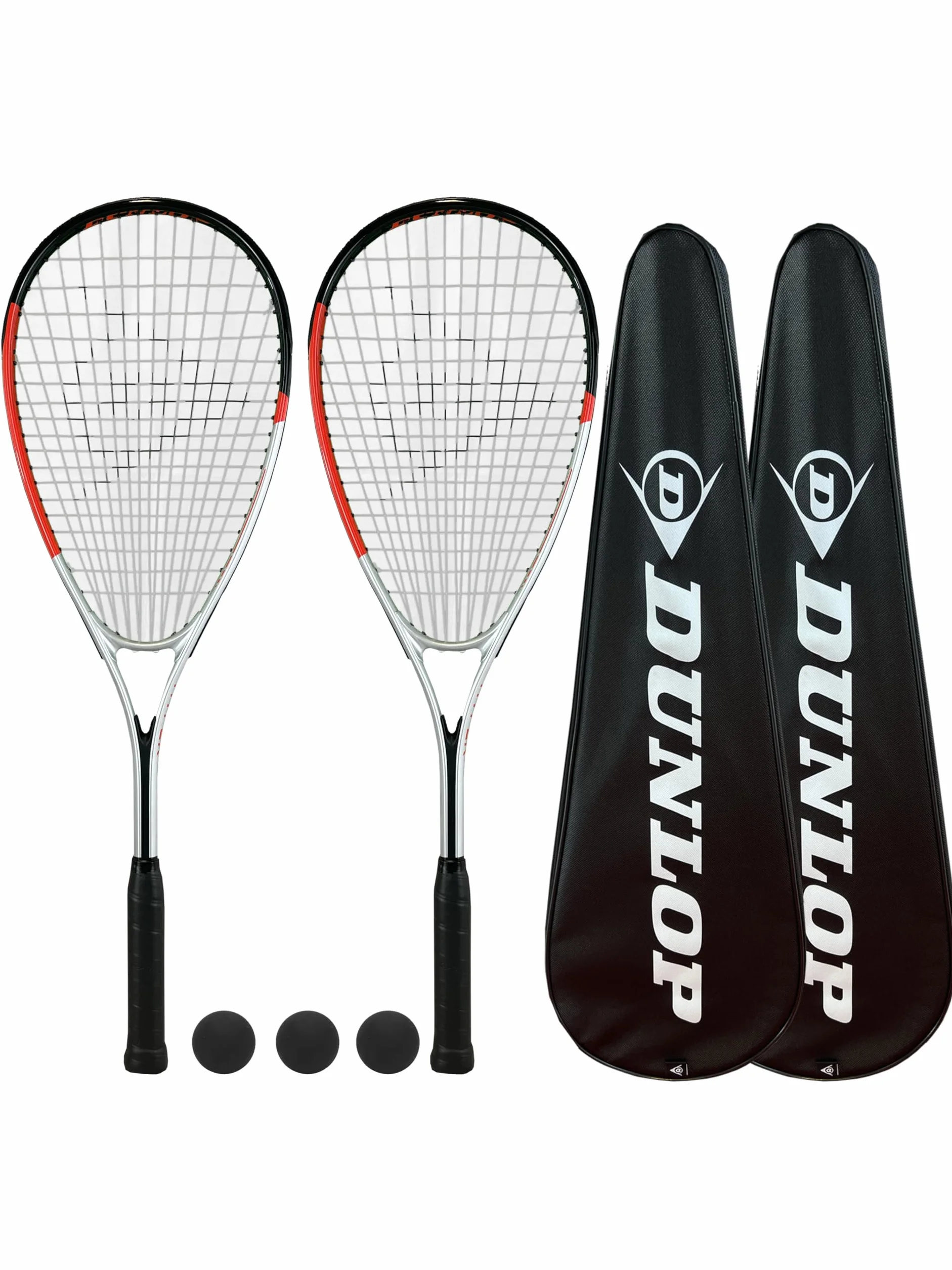 2 x Dunlop Biotec Max Ti rakiety do squasha + 3 kulki do squasha