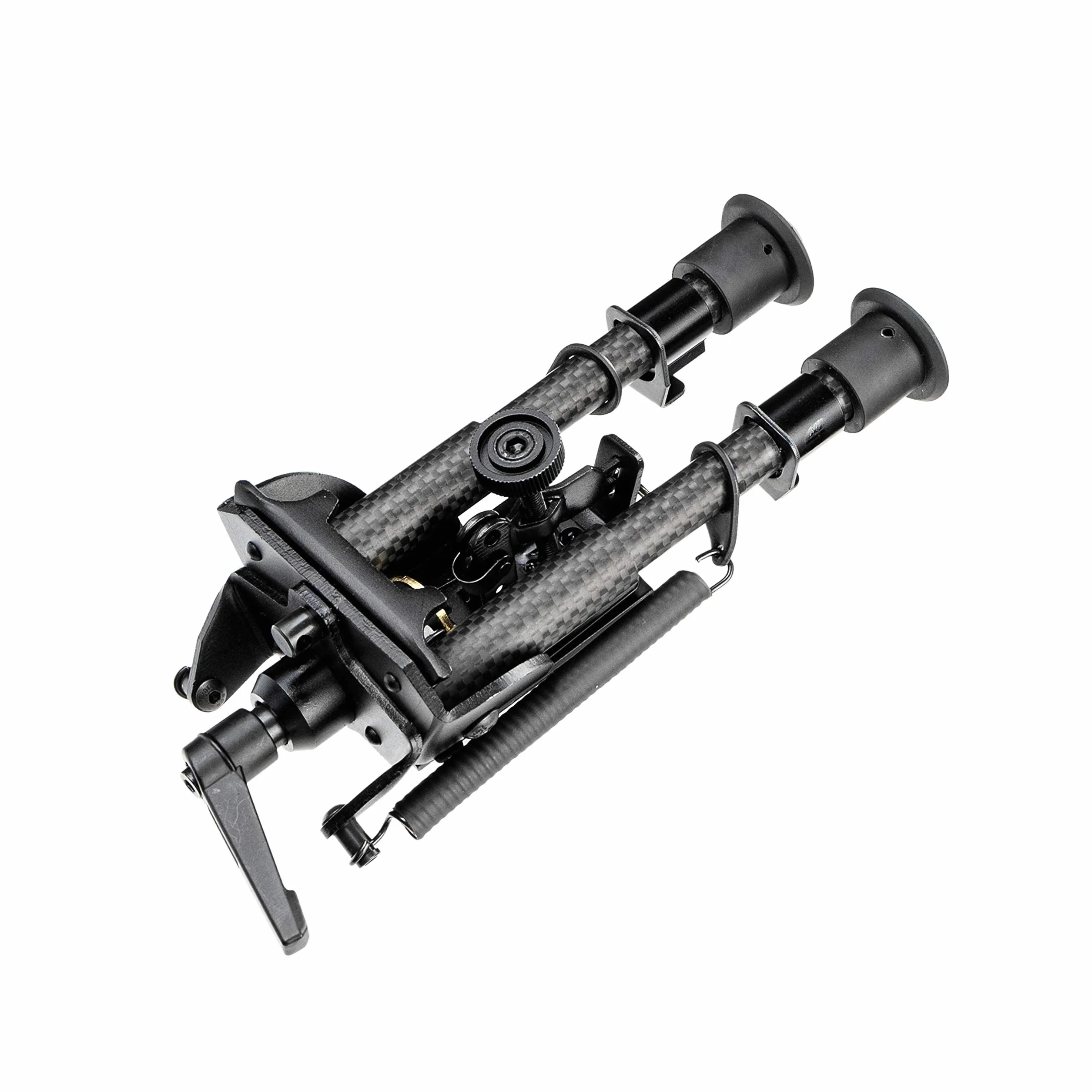 15-23 cm regulacji wysokości Bipod Carbon do broń Taktyczne dwójnóg składane nacięte nogi obrotowe z dźwignią blokującą