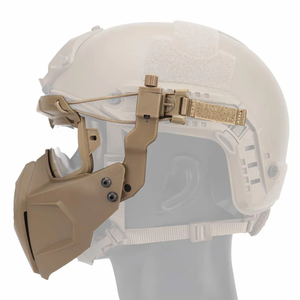 FAST kask ochronne gogle do jazdy konnej okulary ze zdejmowaną maską na twarz pasują do Airsoft Paintball Halloween Party
