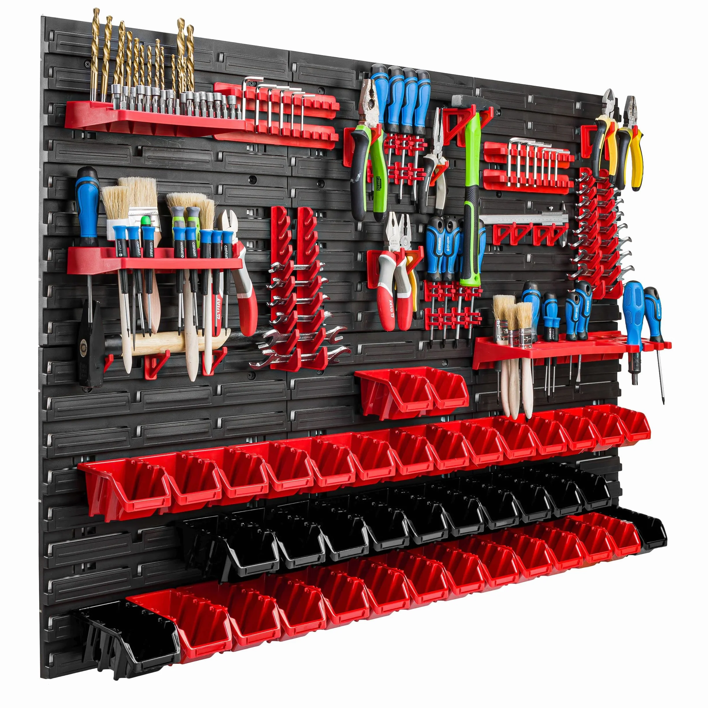 Regał warsztatowy 117x78 cm z systemem magazynowym 40 sztuk