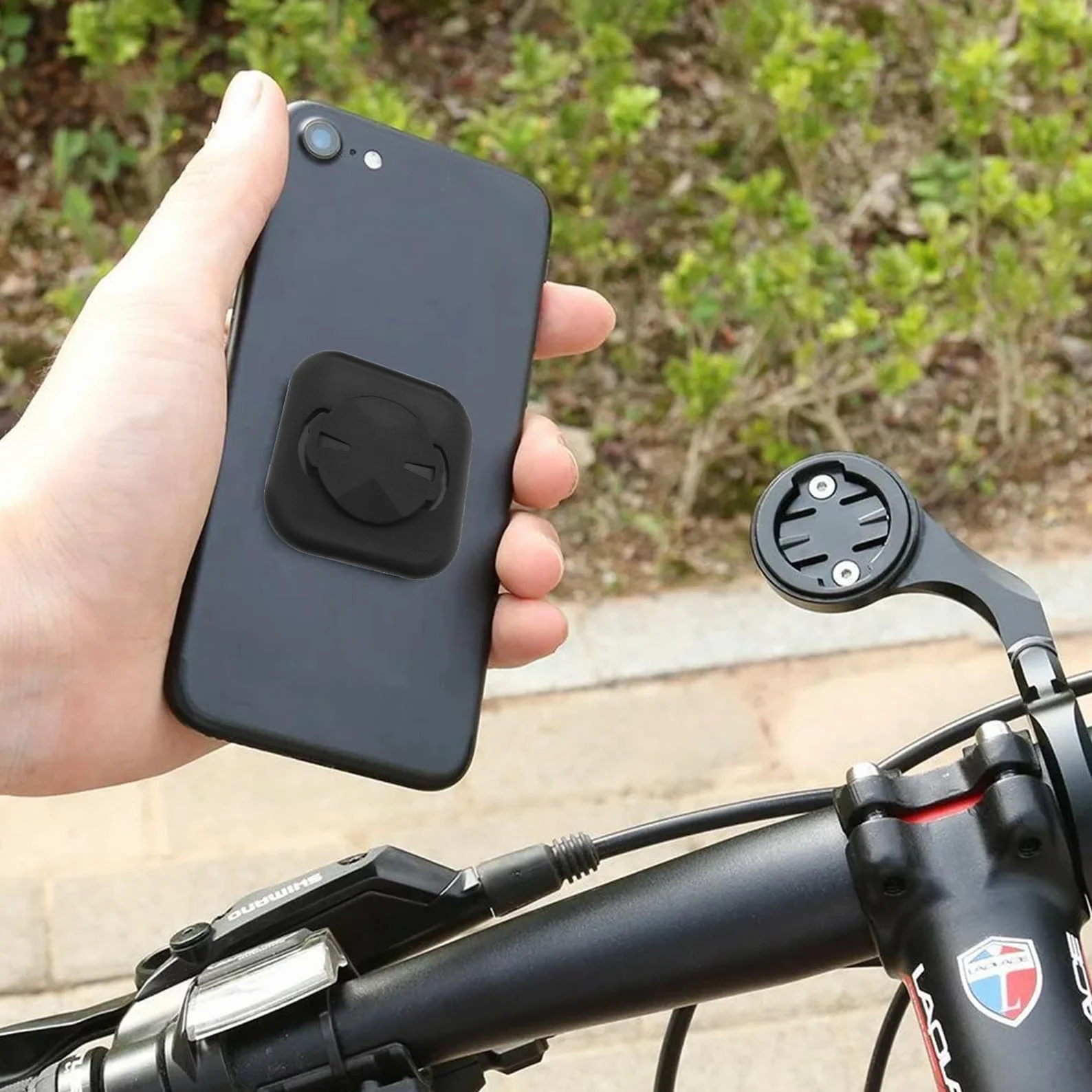 Uchwyt rowerowy na telefon do Garmin Edge kompatybilny adapter montażowy czarny