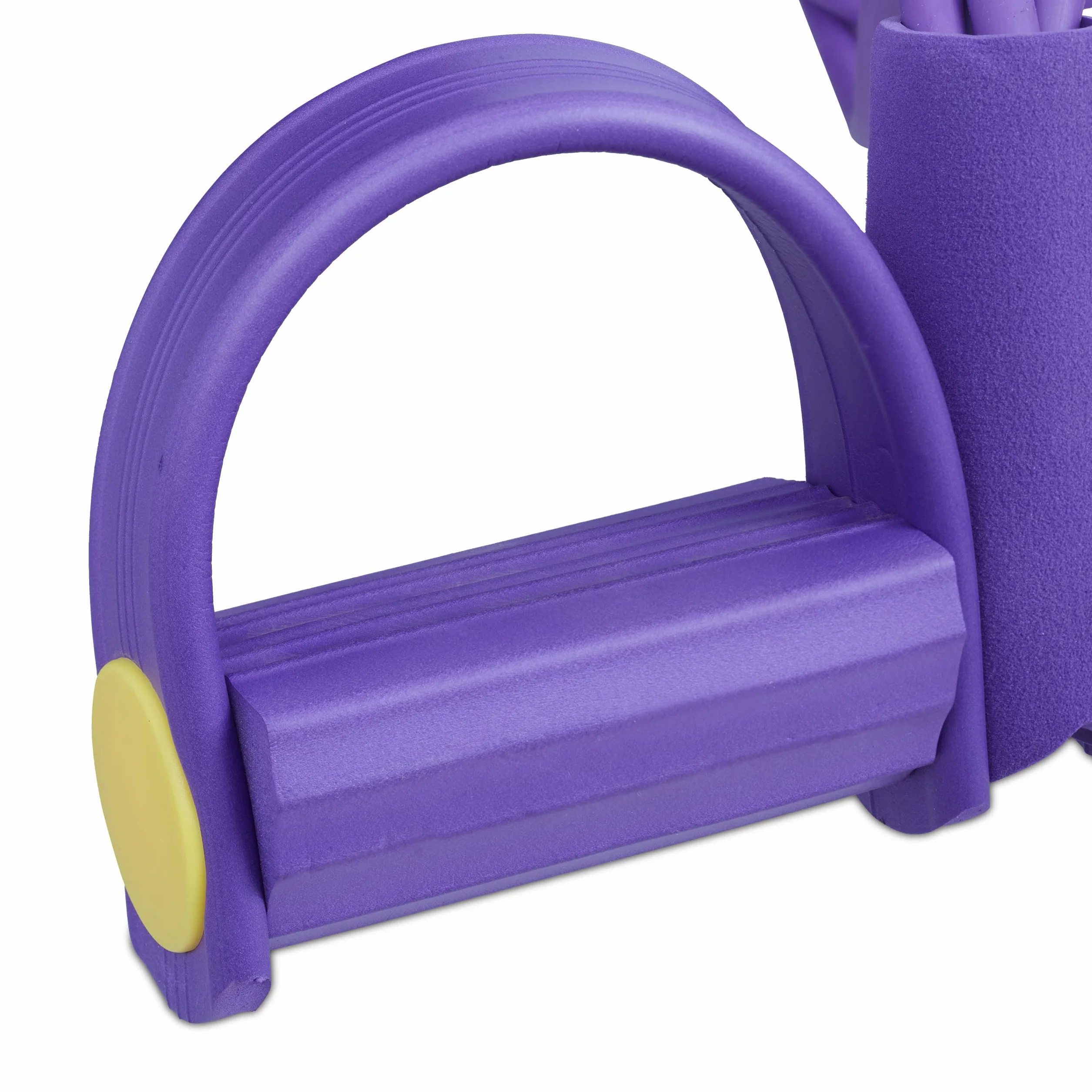 Relaxdays Multi Expander regulowane pedały uchwyt wielofunkcyjny taśma oporowa do fitness fioletowy