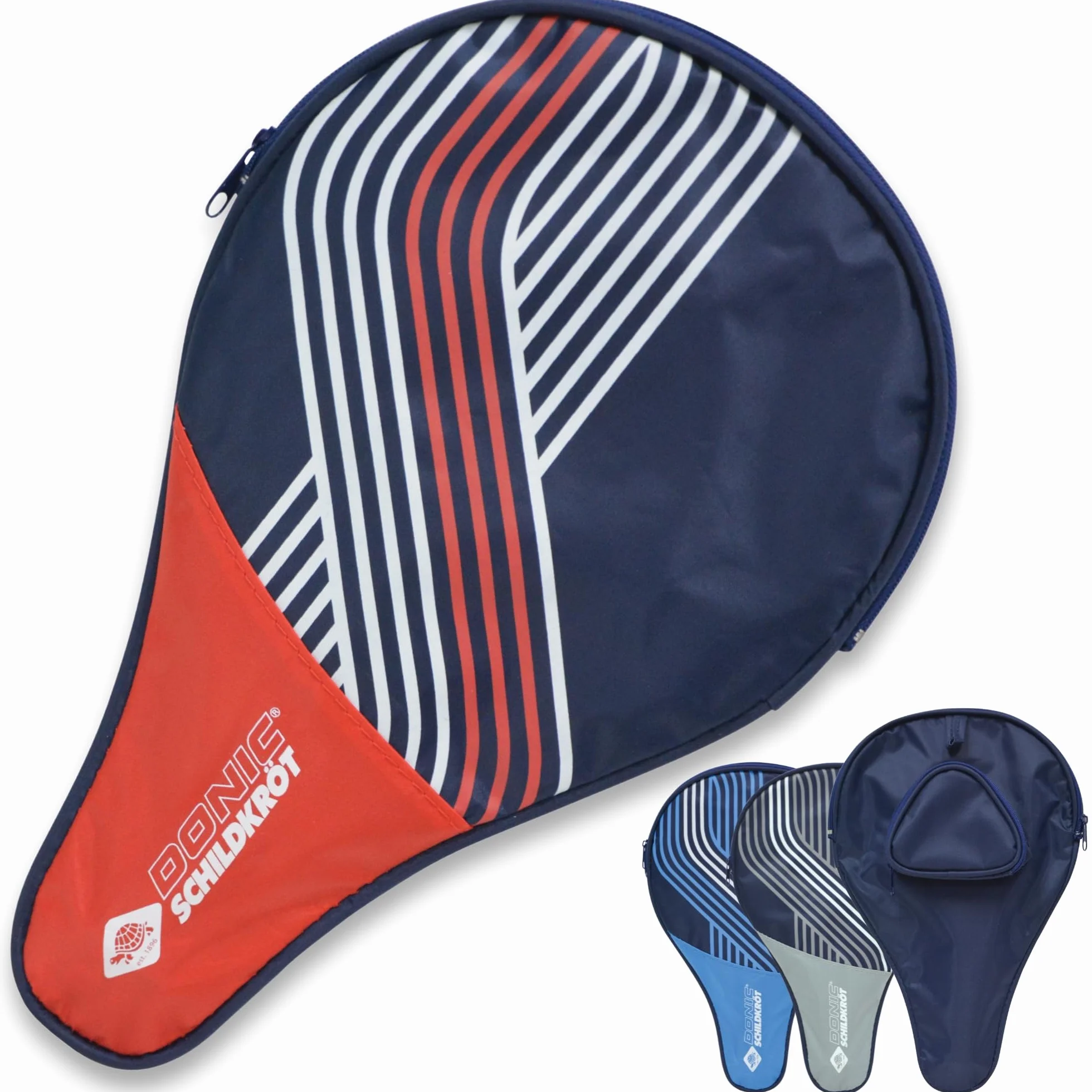Donic-Schildkröt Trendline 818507 pokrowiec na rakietkę do tenisa stołowego, dodatkowa kieszeń na 3 piłki, modny design, 818507