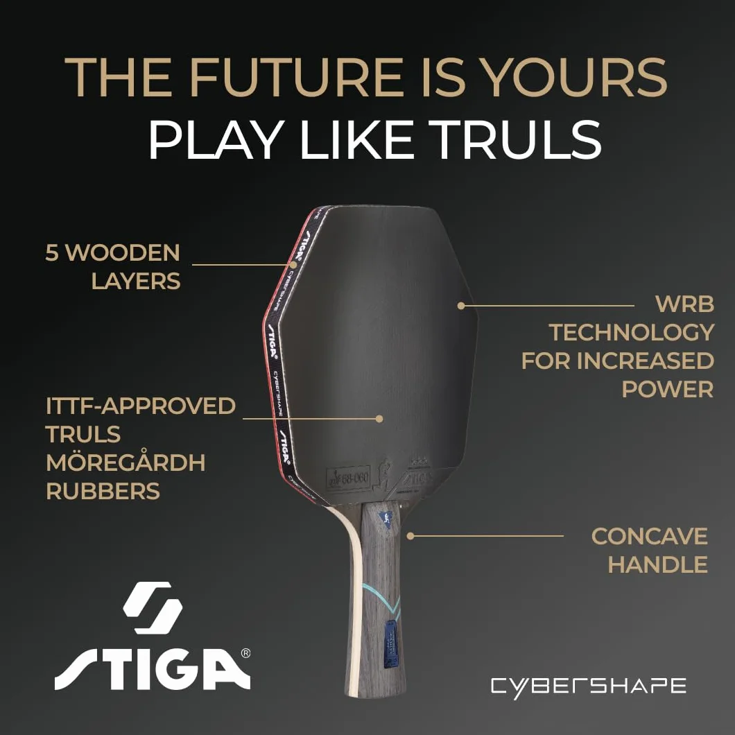 STIGA Cybershape Future by Truls Möregårdh, rewolucyjna rakieta do tenisa stołowego 3-gwiazdkowa z sześciokątem