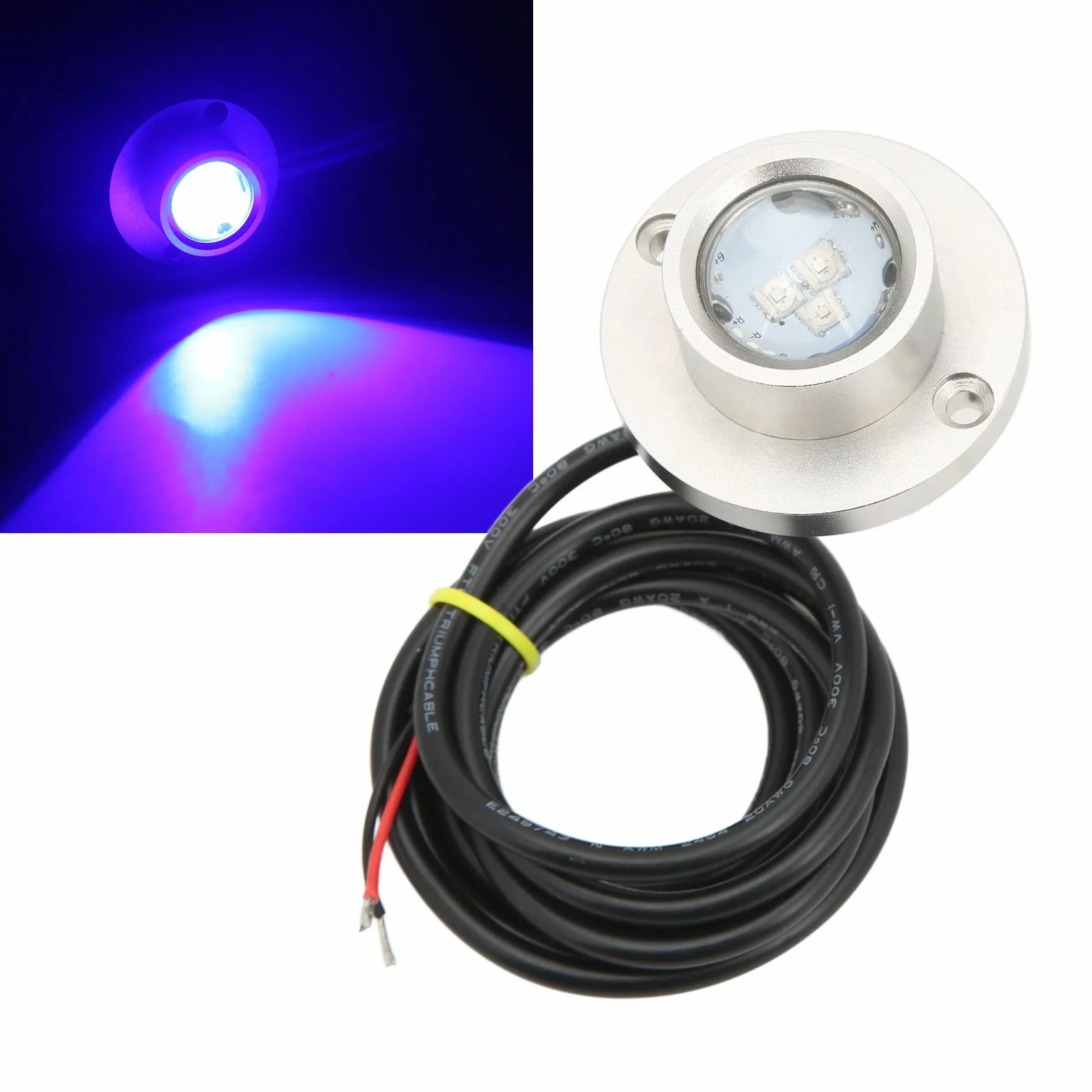 Morska Podwodna Lampa LED DC 12 V 24 V ze Stali Nierdzewnej Pasuje do łodzi Yacht Oświetlenie Nabrzeżne Biały i Zaprojektowany Jacht Marine Underwater LightMarine Underwater LightBoat (BLUE)