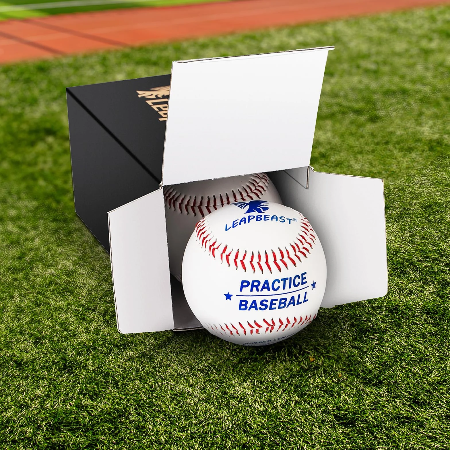 LeapBeast 3 sztuki piłek do baseballu, twardy/miękkie do baseballu, 9 cali, ręcznie robione piłki do baseballu do treningu ćwiczeń dla początkujących młodzieży