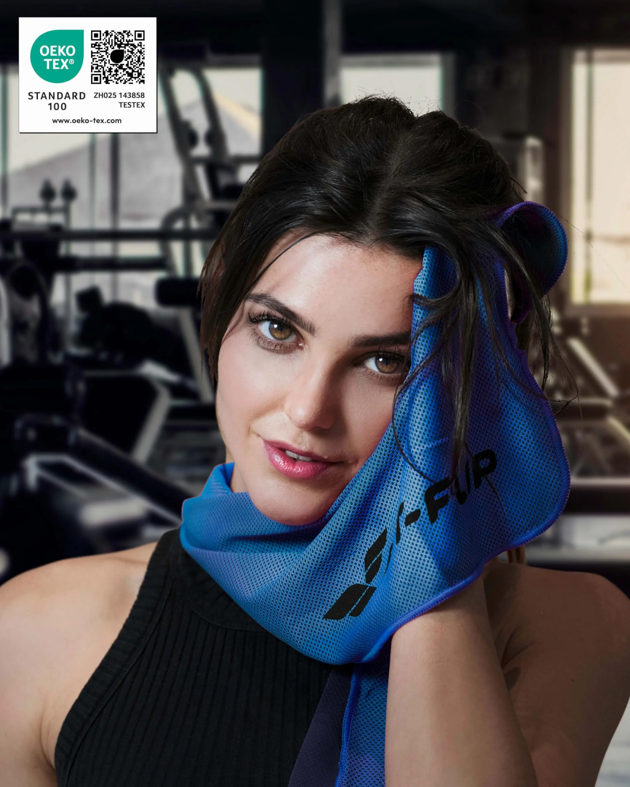 Ręcznik chłodzący idealny jako ręcznik sportowy lub chłodzący z mikrofibry – Ręcznik chłodzący do fitnessu, sportu, podróży, jogi – Airflip Cooling Towel