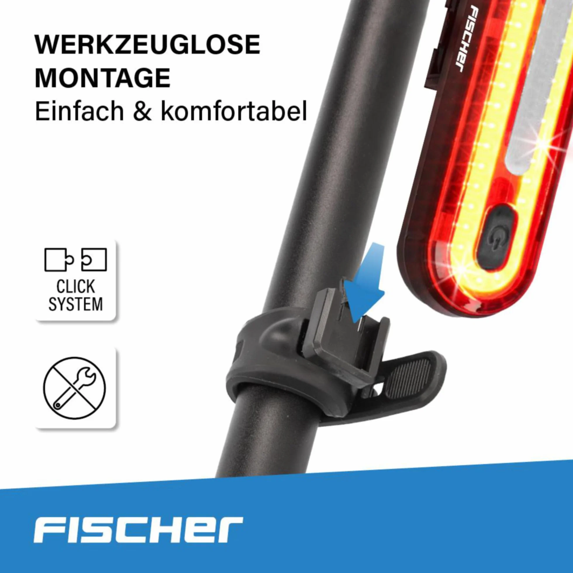 Fischer Tylne Oświetlenie Rowerowe, 1 Sztuka