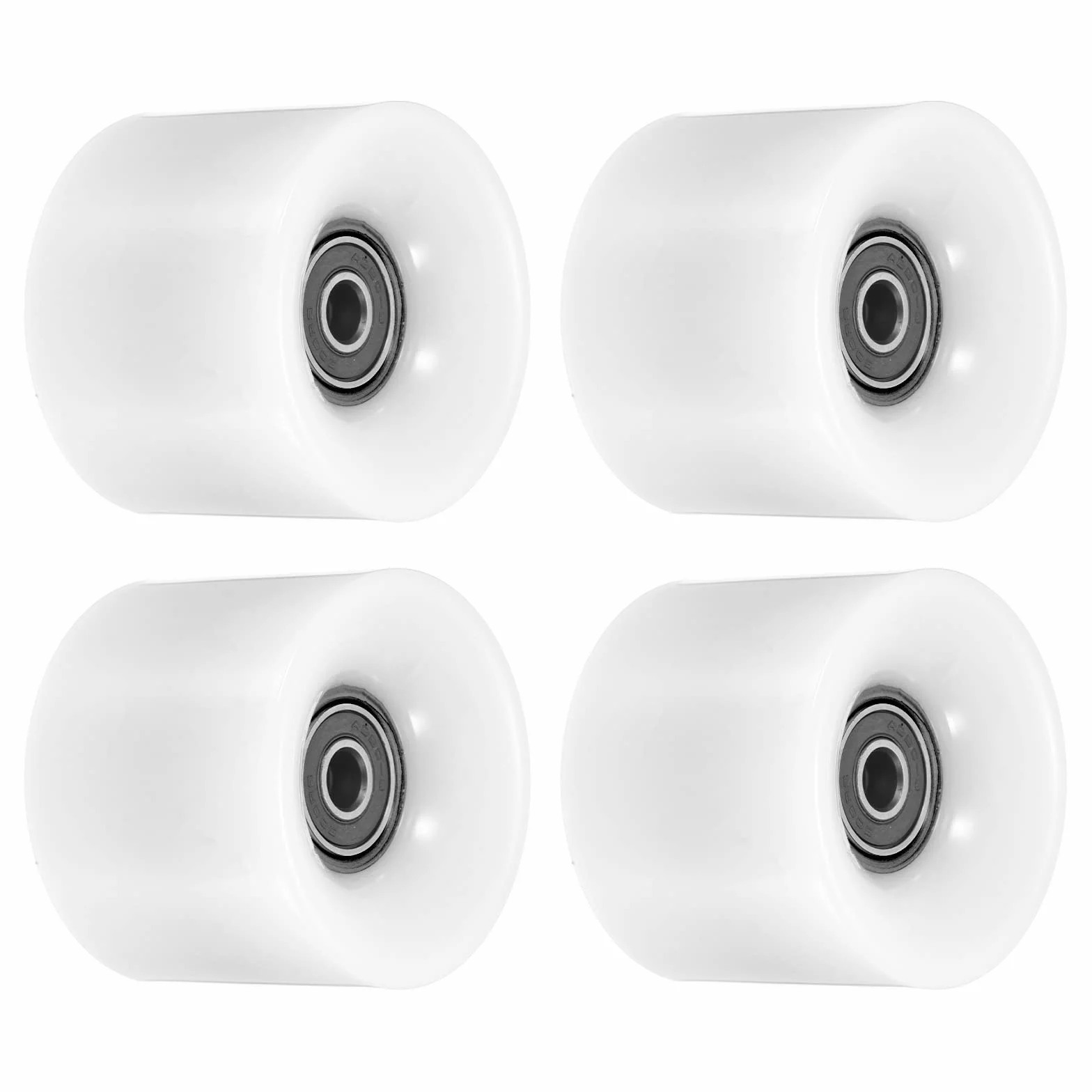 PATIKIL Longboard koła 60 mm z łożyskami ABEC-9, 4 sztuki kół ulicznych do deskorolek, cruiser, zamiennik koła 80 A, biało-czarne