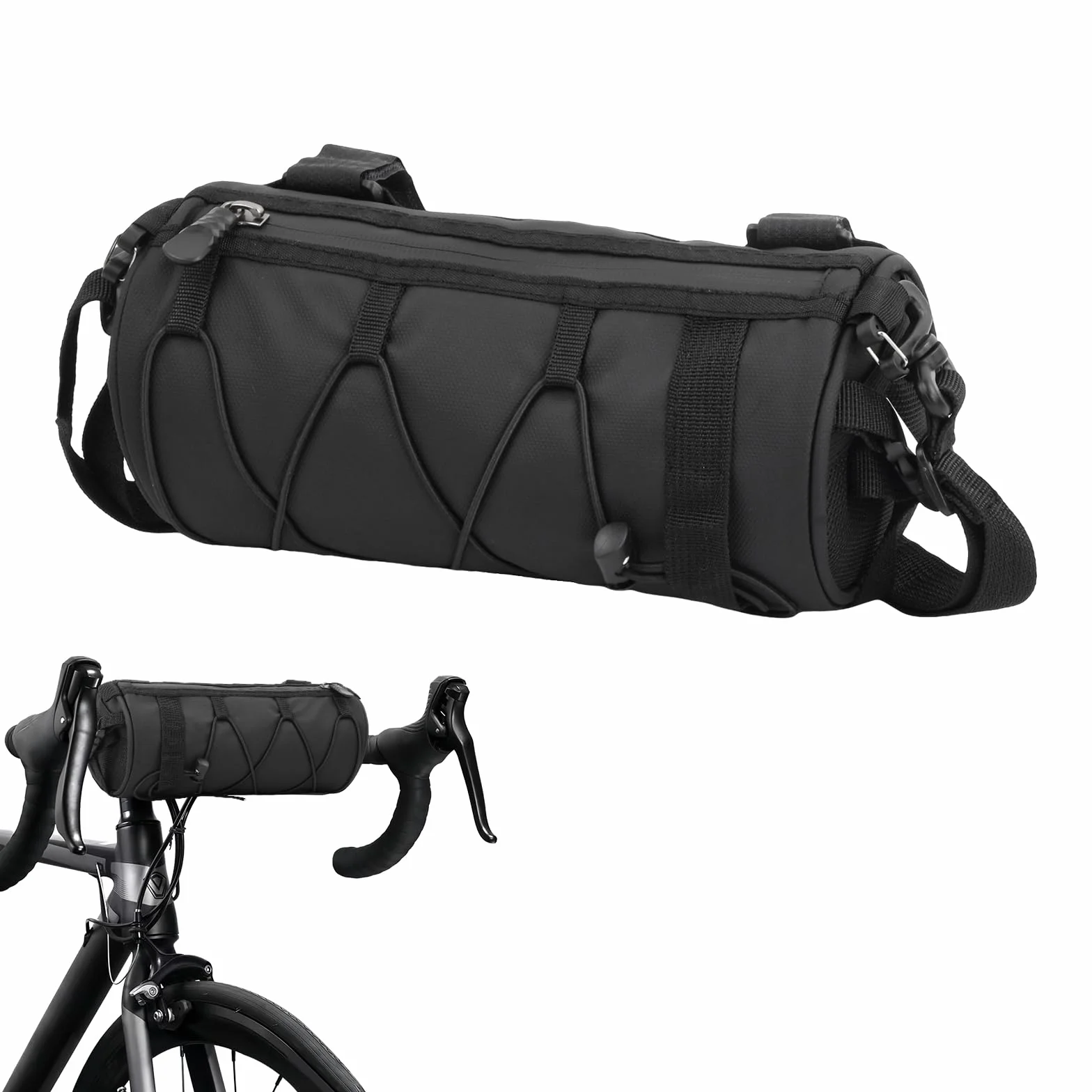 Torba na kierownicę rowerową, wodoodporną szosową, 2,5 l, przednia torba z paskiem na ramię, MTB, rower szosowy, kolarstwo